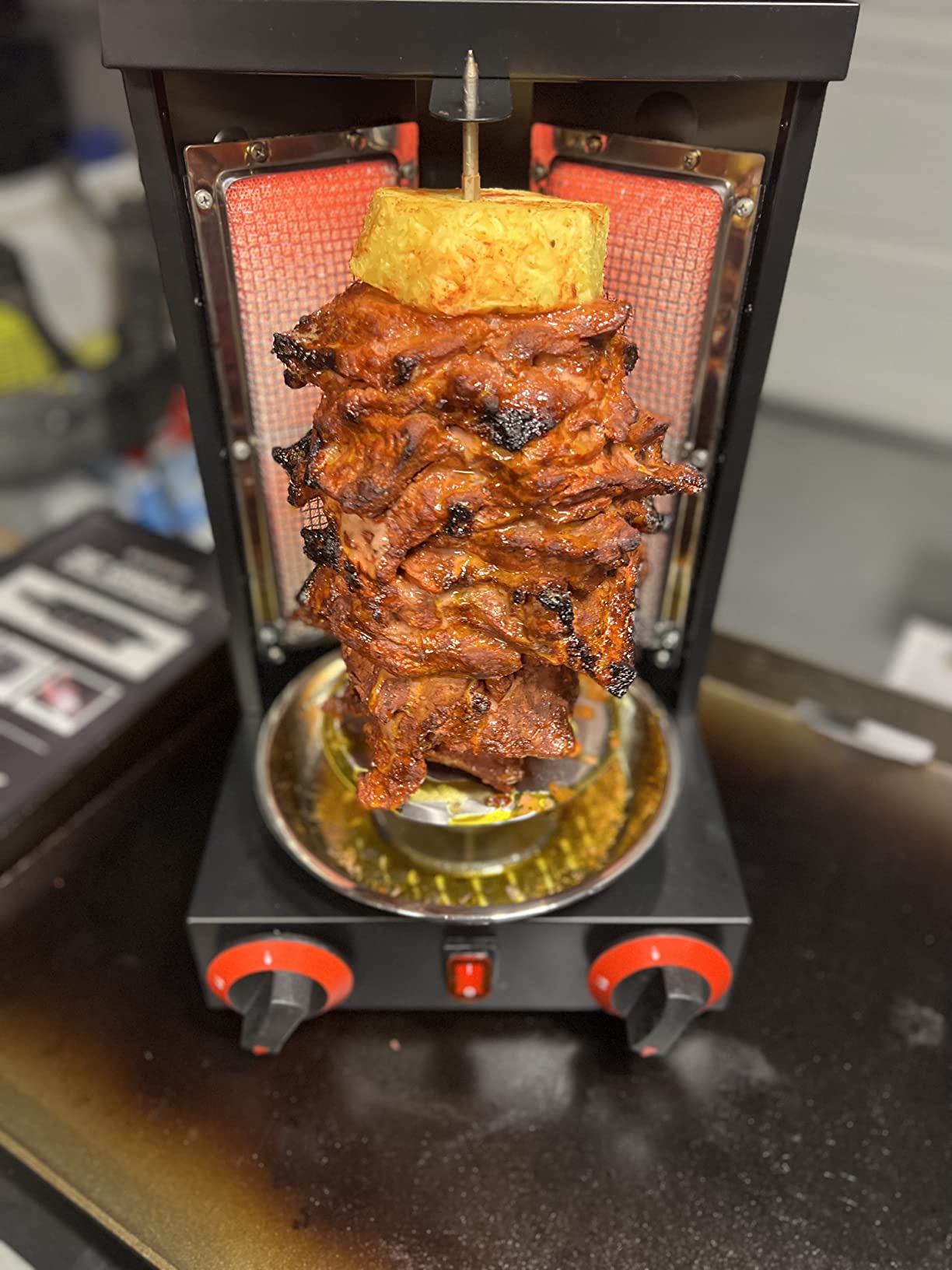 Vertical Rotisserie Shawarma Machine, Sharma Machine, Trompo Para Tacos Al Pastor rotating grill, Shawarma Grill, Rotisserie Oven, Rostizador De Pollo Giratorio, Chicken Rotisserie Machine customer photo 2