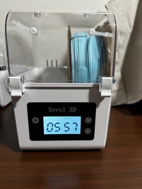 Sovol Filament Dryer 2026, SH01 Filament Dehydrator 3D Printer Spool Holder with Upgraded Fan, Dry Box for Keeping Filament Dry, Compatible with 1.75mm, 2.85mm PLA PETG TPU ABS customer photo 1