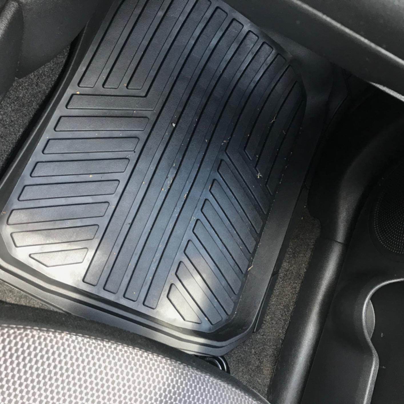 Motor Trend FlexTough Plus-2 Piece Front Car Floor Mats- Black Contour Liners-Deep Dish Heavy Duty Rubber Floor Mats for Car SUV Truck & Van-All Weather Protection, Universal Trim to Fit customer photo 2