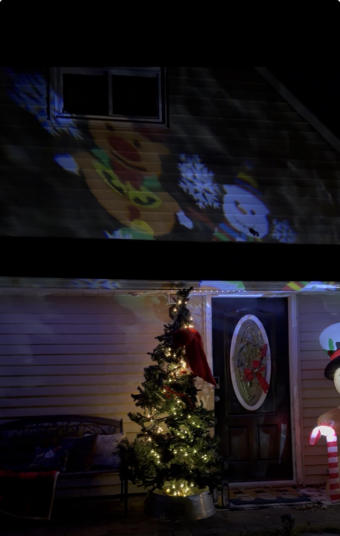 COOLWUFAN 2-in-1 Halloween Christmas Projector Lights Outdoor 20 Slides customer photo 1