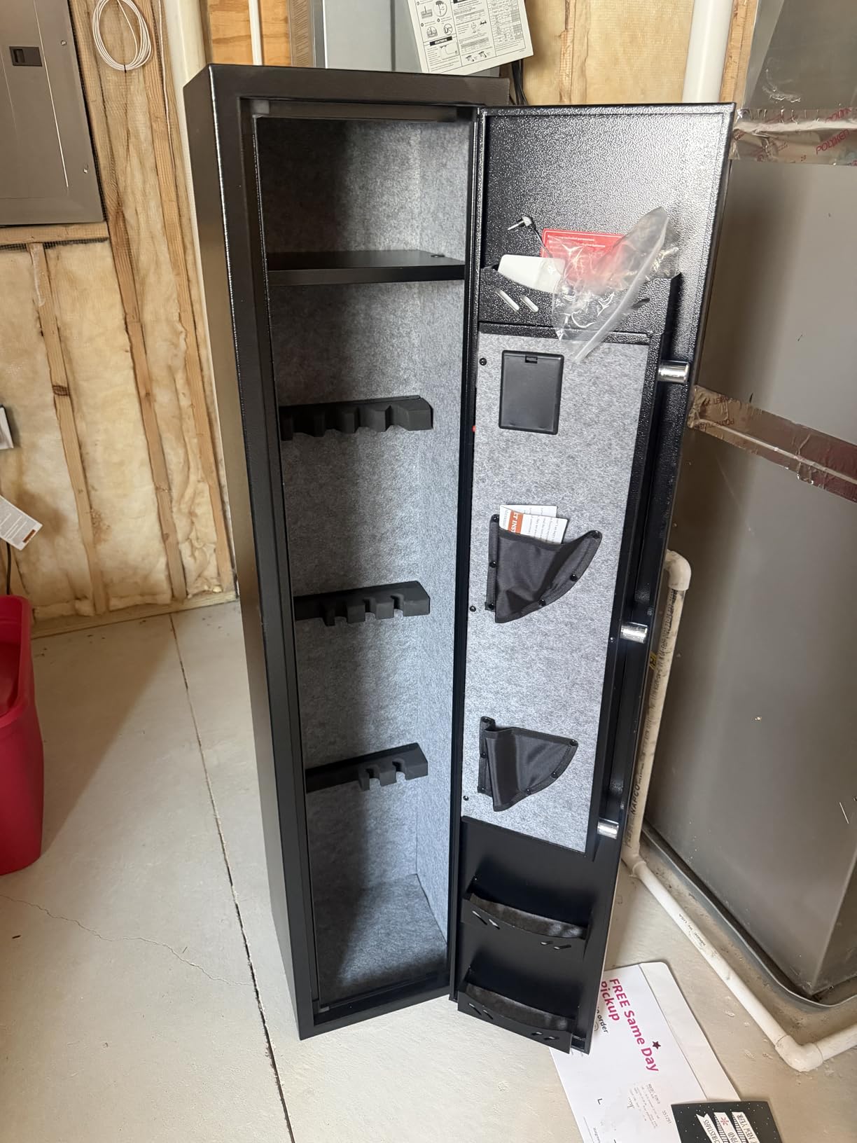 KAER Long Gun Safe for Rifles and Pistols with Electronic Lock Assembled | Rifle Safe for Home, Gun Cabinet for 3-5 Shotguns 5 Handguns, Removable Gun Rack, Shelf, LED Light, Ammo Storage, Gun Owner customer photo 1