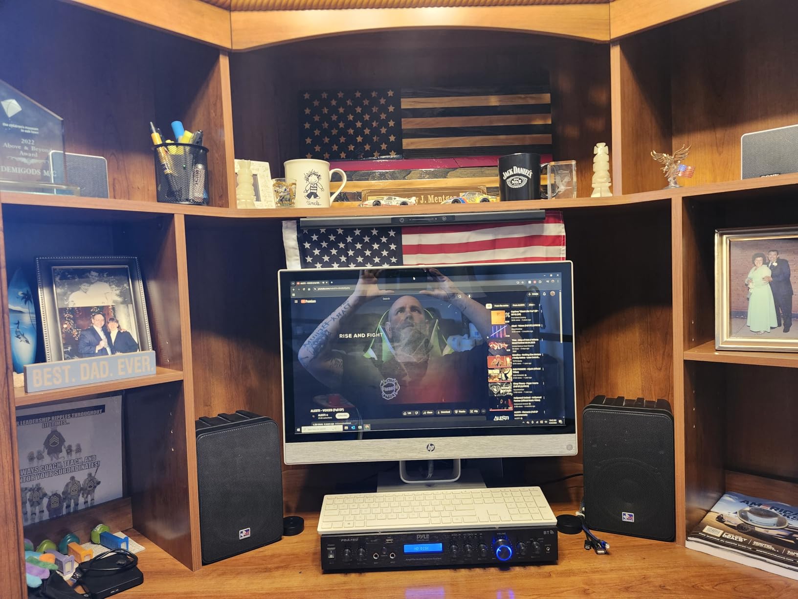 Pyle 5 Channel Rack Mount Bluetooth Amplifier Receiver - 200 Watt Home Theater Amp, Bluetooth Wireless Streaming, MP3/USB/SD/AUX, Digital ID3 LCD Display - PDA7BU.5 customer photo 1
