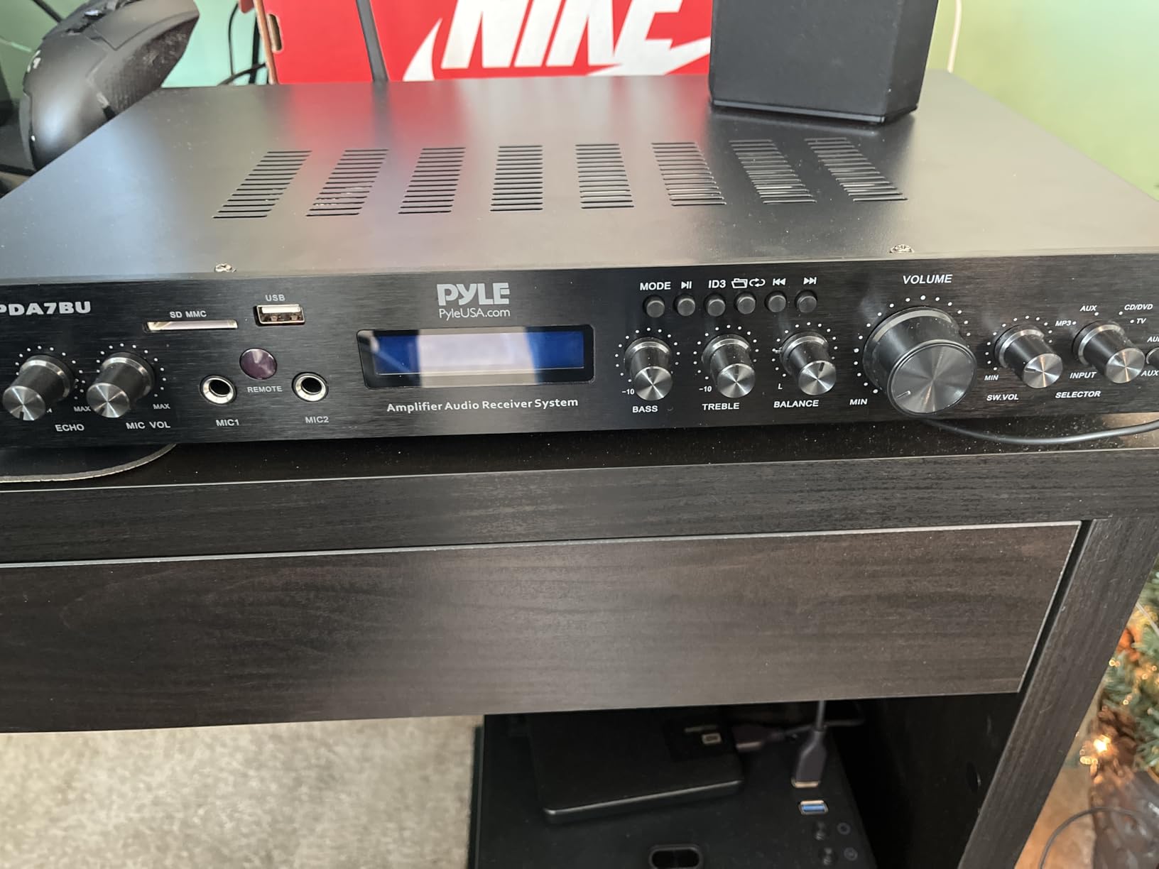 Pyle 5 Channel Rack Mount Bluetooth Amplifier Receiver - 200 Watt Home Theater Amp, Bluetooth Wireless Streaming, MP3/USB/SD/AUX, Digital ID3 LCD Display - PDA7BU.5 customer photo 2