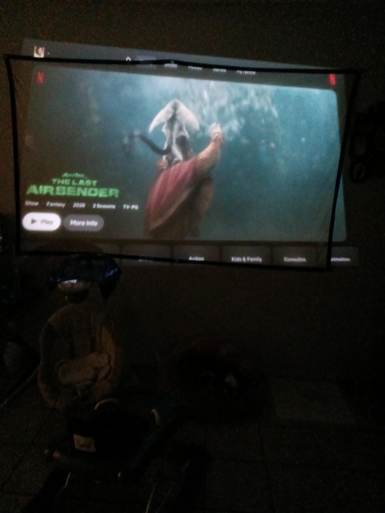NISOO Mini Projector with WiFi and Bluetooth, 1080P Outdoor Movie Projector customer photo 2