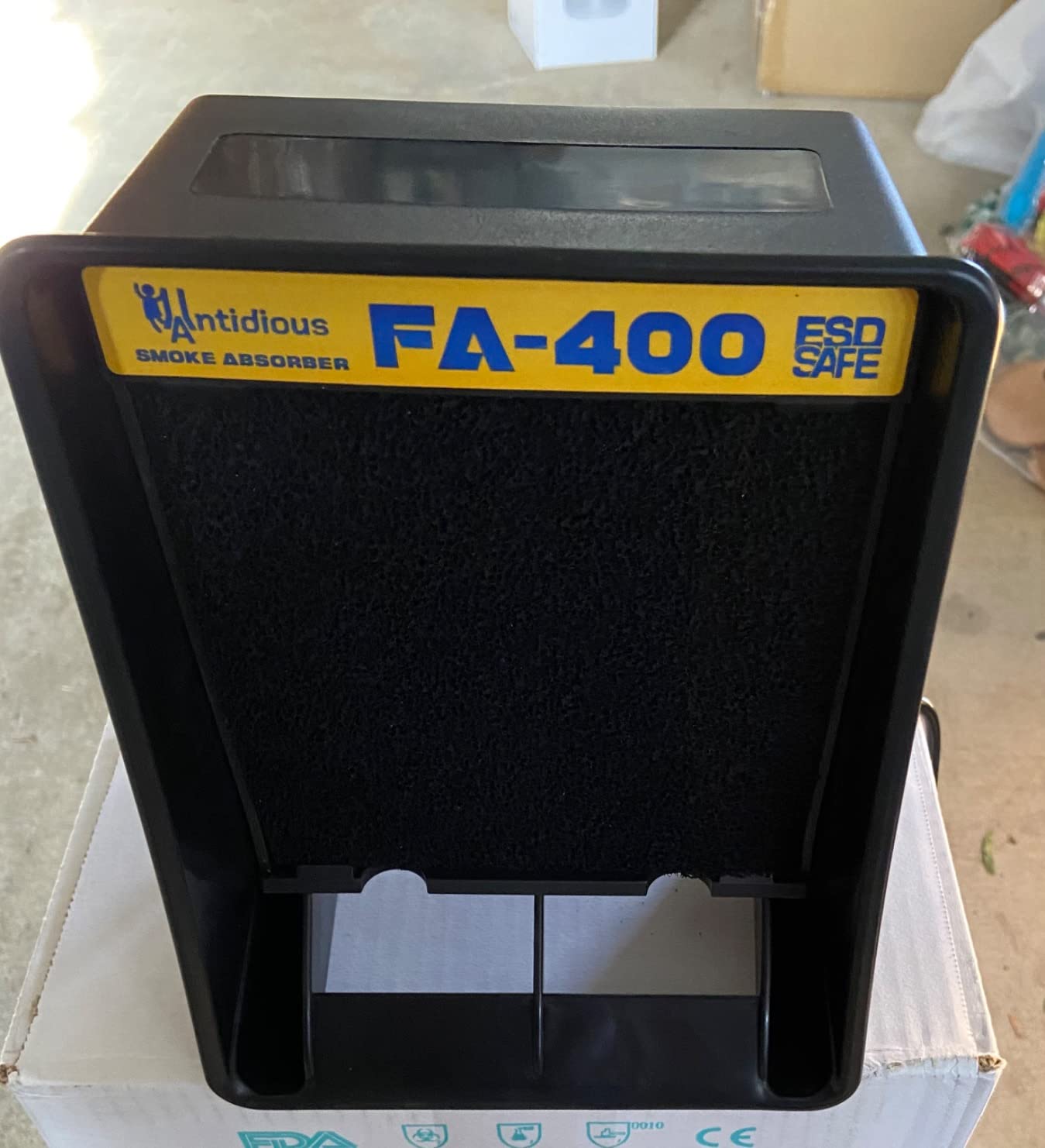 Antidious Fume Extractor Anti-ESD Solder Smoke Absorber Portable Filter for Soldering DIY Fan Extraction Equipment with Spare Activated Carbon for Brazing Welding Soldering, Fume Prevention Remover customer photo 1