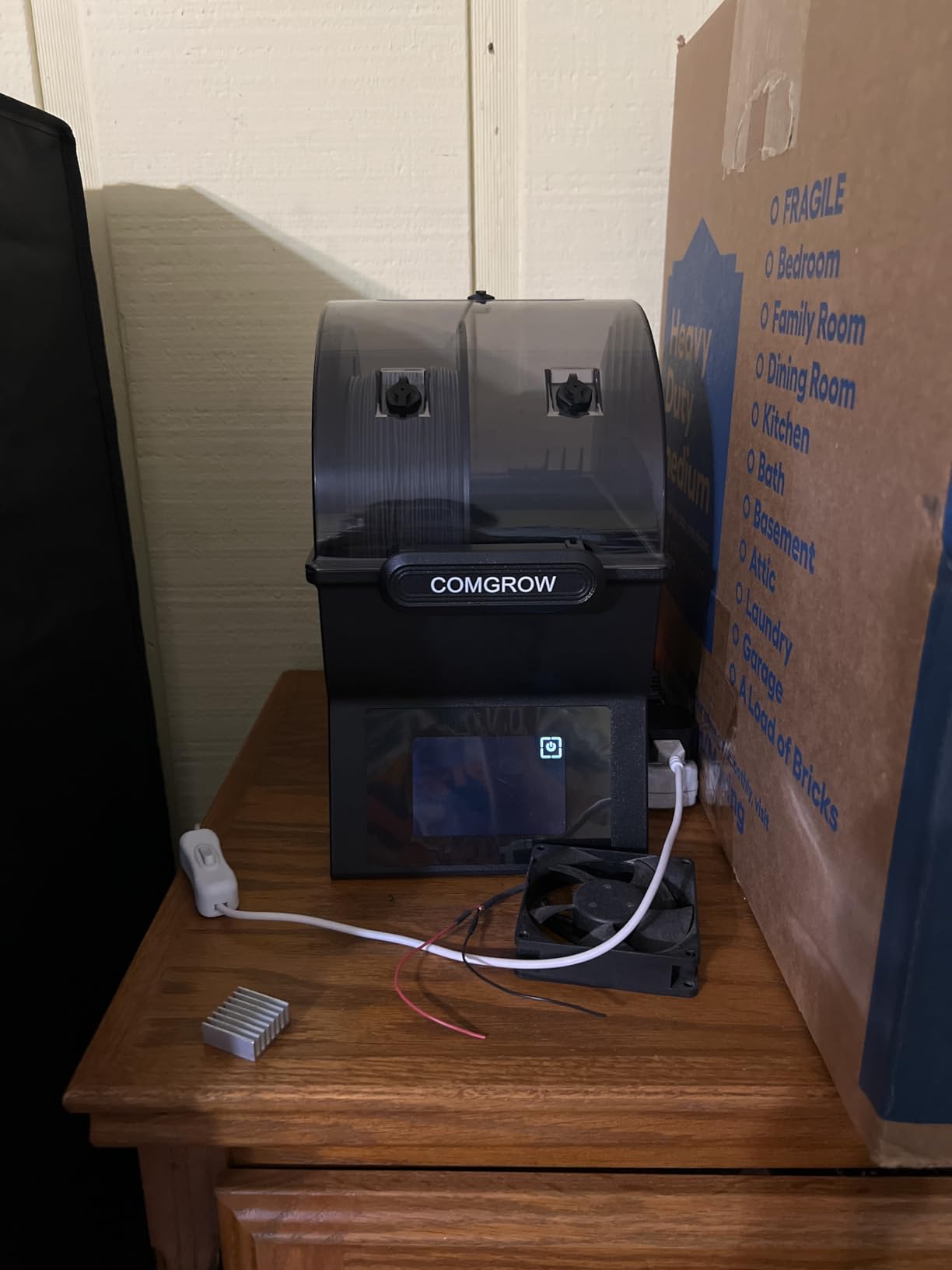 Comgrow Filament Dryer Box for 1.75/2.85mm PLA PETG TPU ABS, Large-capacity 3D filament dehydrator holds up to 2 kg spool and supports PLA PETG TPU ABS materials customer photo 2