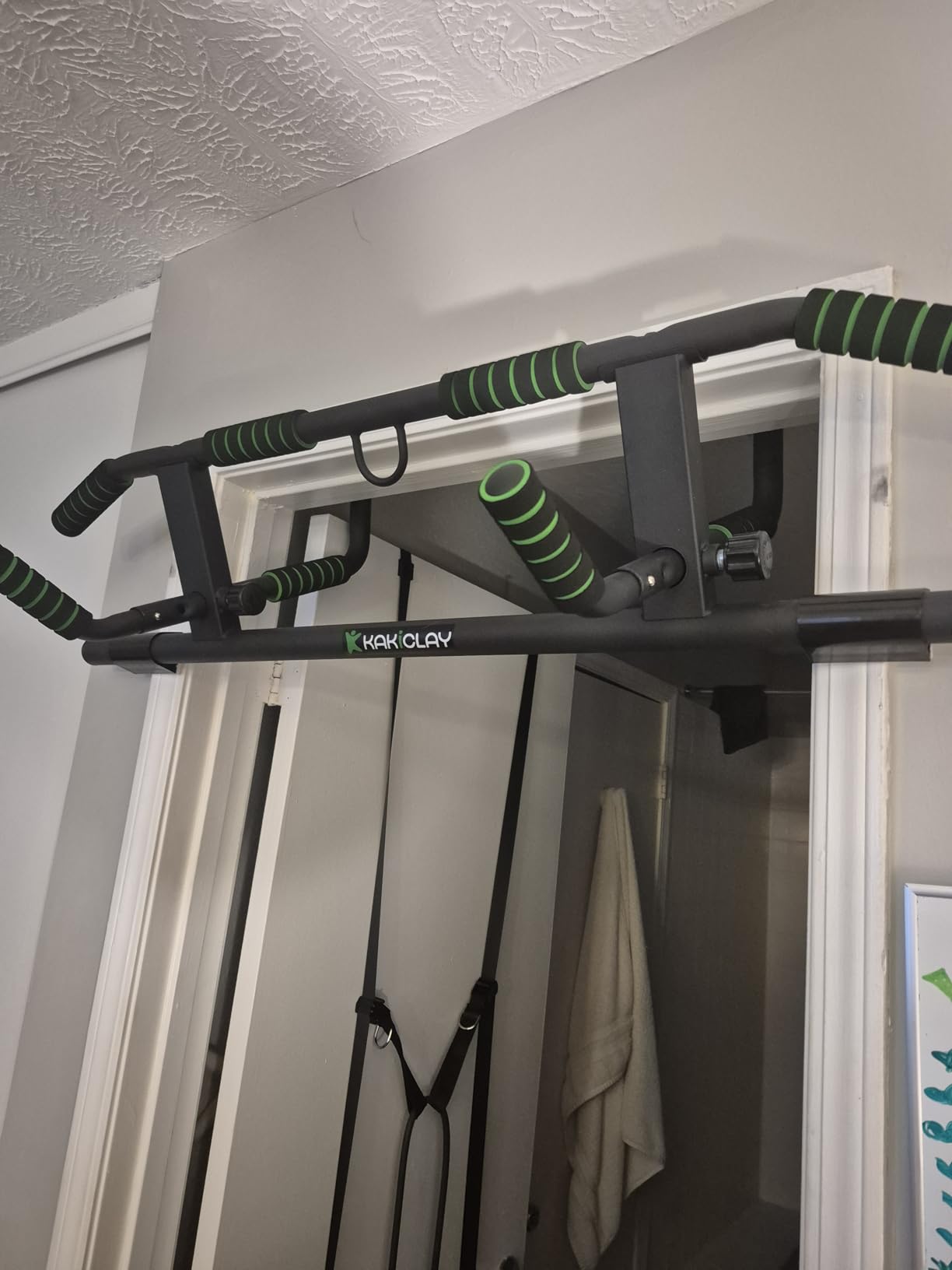 KAKICLAY 2026 Upgrade Multi-Grip Pull Up Bar with Smart Larger Hooks Technology - USA Original Patent, Designed, Shipped, Warranty customer photo 2