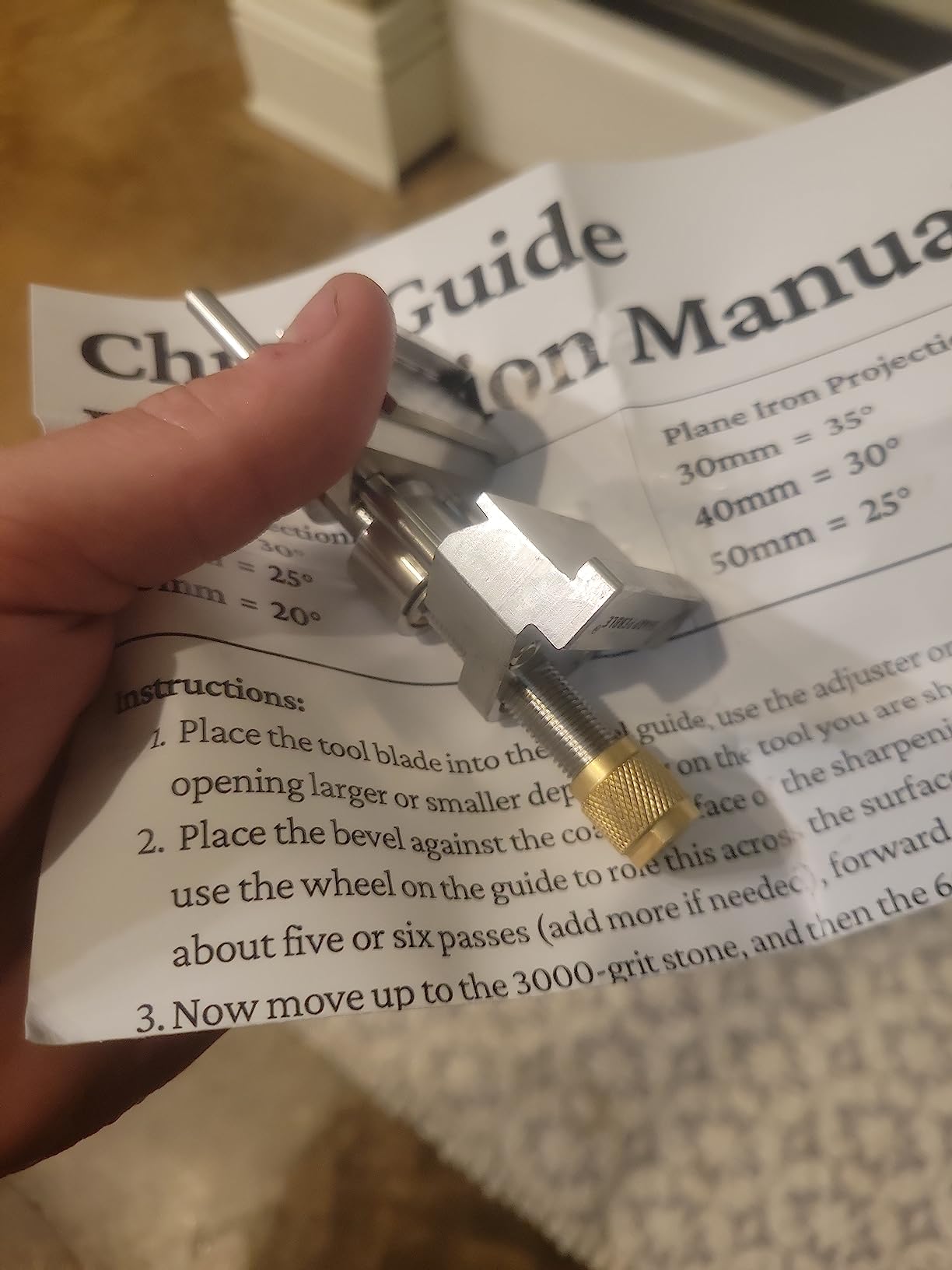 Sharp Pebble Honing Guide for Chisels and Planes - Chisel Sharpening Jig customer photo 2