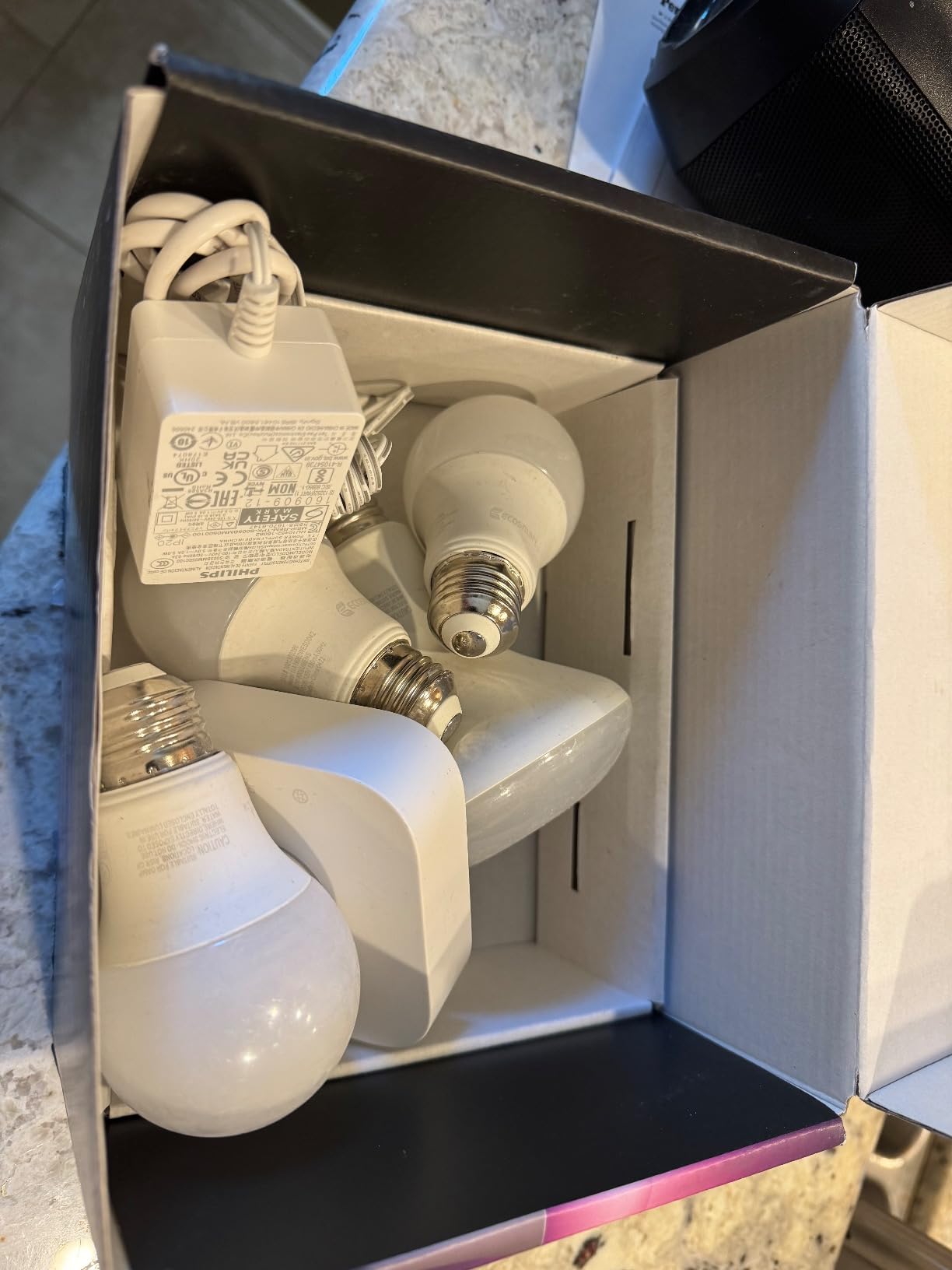 Philips Hue Smart Light Starter Kit - Includes (1) Bridge and (4) 75W A19 E26 LED Smart White and Color Ambiance Bulbs - Control with App - Compatible with Alexa, Google Assistant, and Apple HomeKit customer photo 2