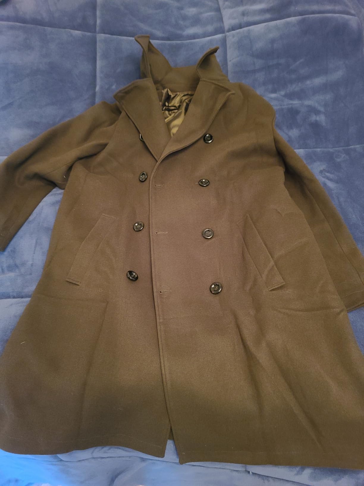 Makkrom Mens Double Breasted Trench Coat Business Casual Winter Overcoats customer photo 1