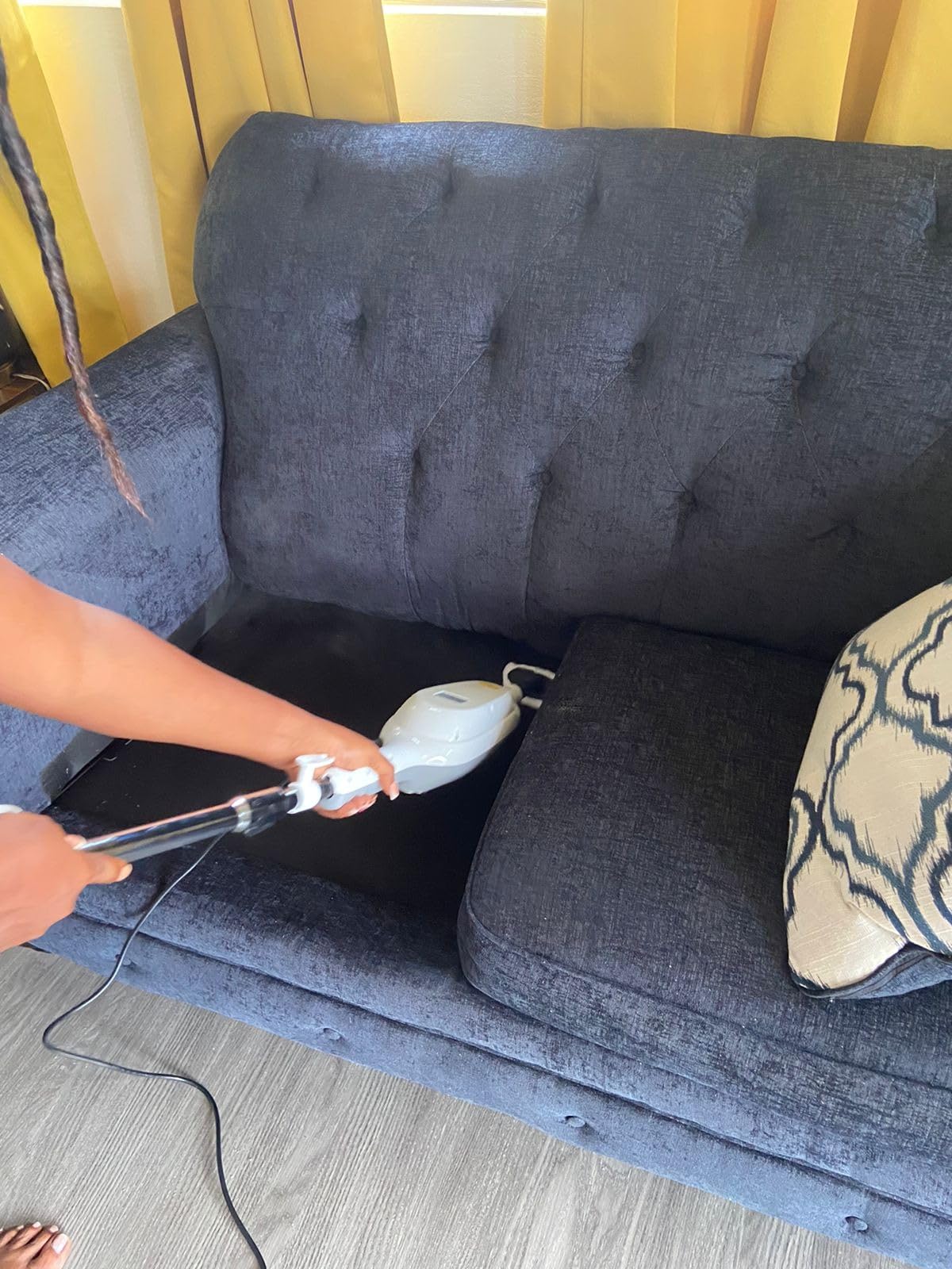 Steam Mop - 10-in-1 MultiPurpose Handheld Steam Cleaner Detachable Floor Steamer for Hardwood/Tile/Laminate Floors Carpet with 11 Accessories for Whole Home Use. customer photo 1