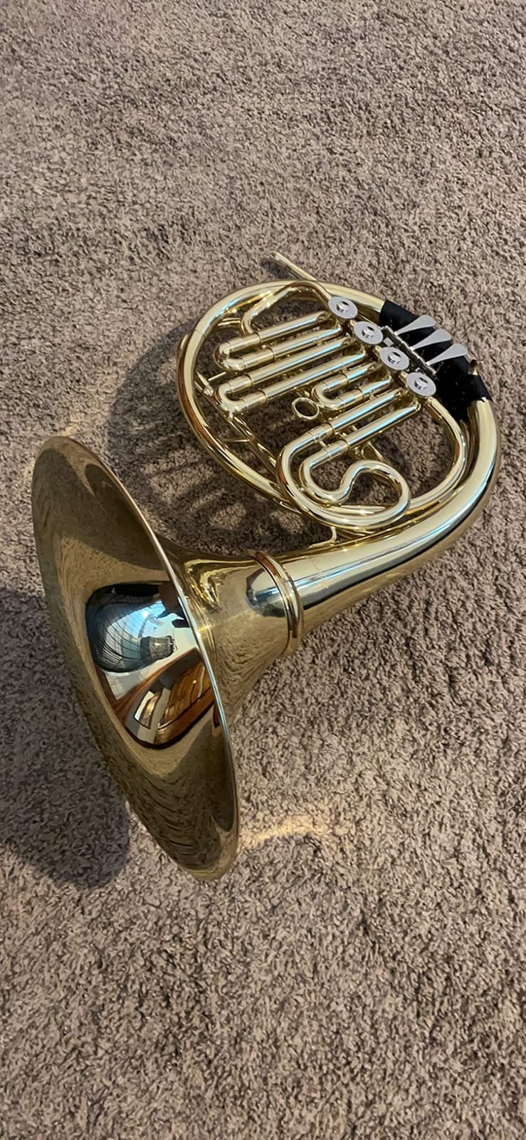 French Horn Bb 4 Key Single Row Gold Brass Student Horn w Hard Case customer photo 2