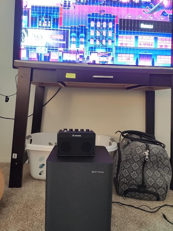 BESTISAN Powered Subwoofer, Deep Bass Sub, Down Firing Subs, Easy Setup with Home Theater System, Receiver, Speakers, Coaxial Cable Included customer photo 1
