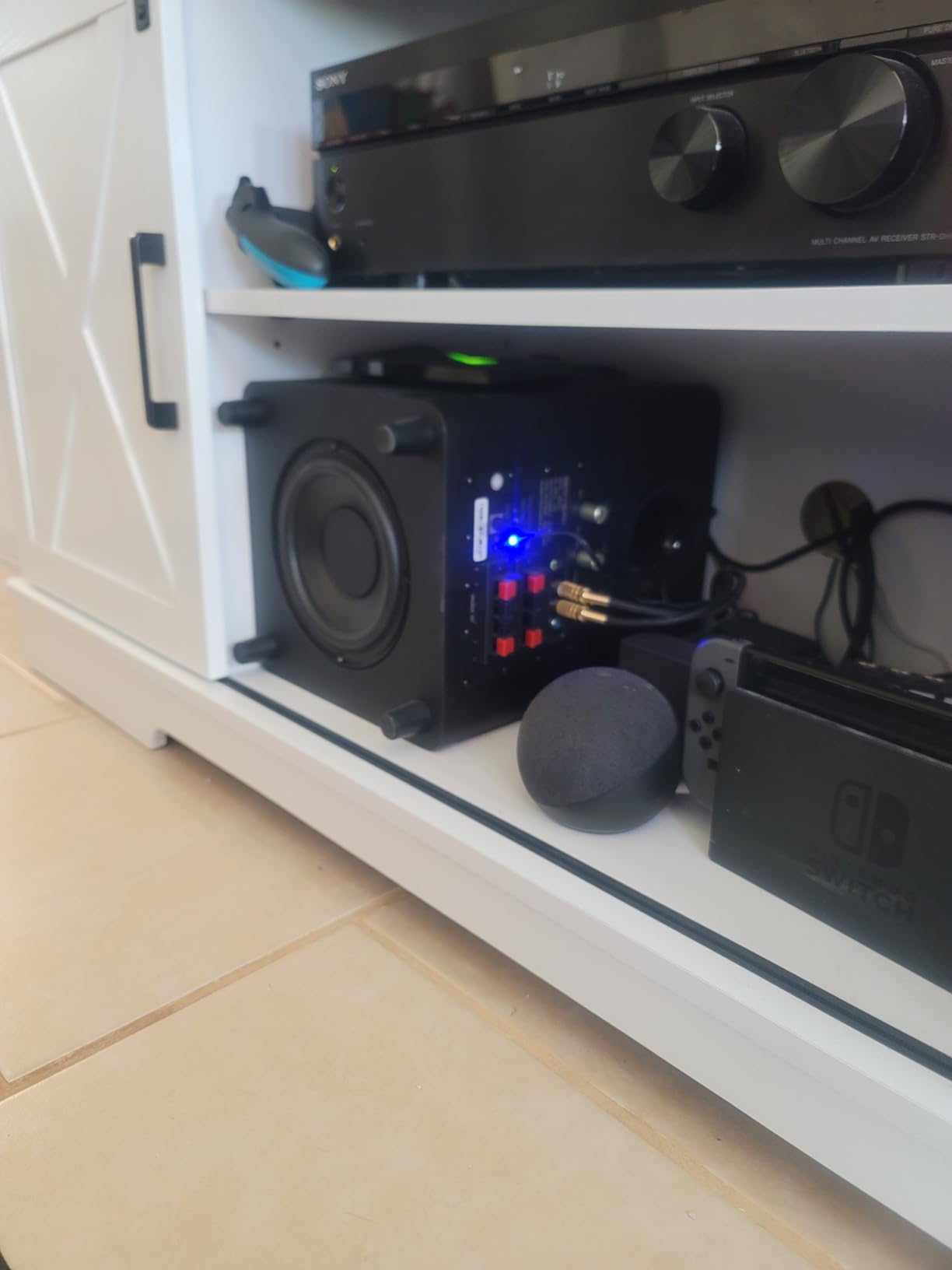 BESTISAN Powered Subwoofer, Deep Bass Sub, Down Firing Subs, Easy Setup with Home Theater System, Receiver, Speakers, Coaxial Cable Included customer photo 2