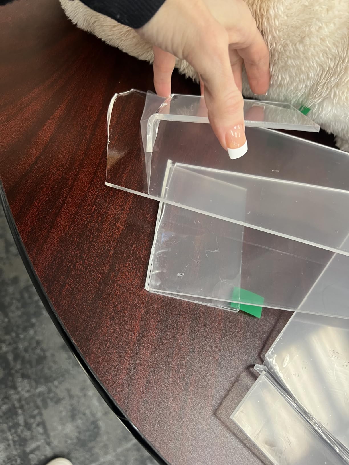 ANDGOO Large Acrylic Display Risers, 2 Sets(11.2”L-11.6”L-12”L) Clear Rectangular Showcase Collectibles Display Shelf, Retail Desktop Risers Display Stand for Organize and Decoration customer photo 2