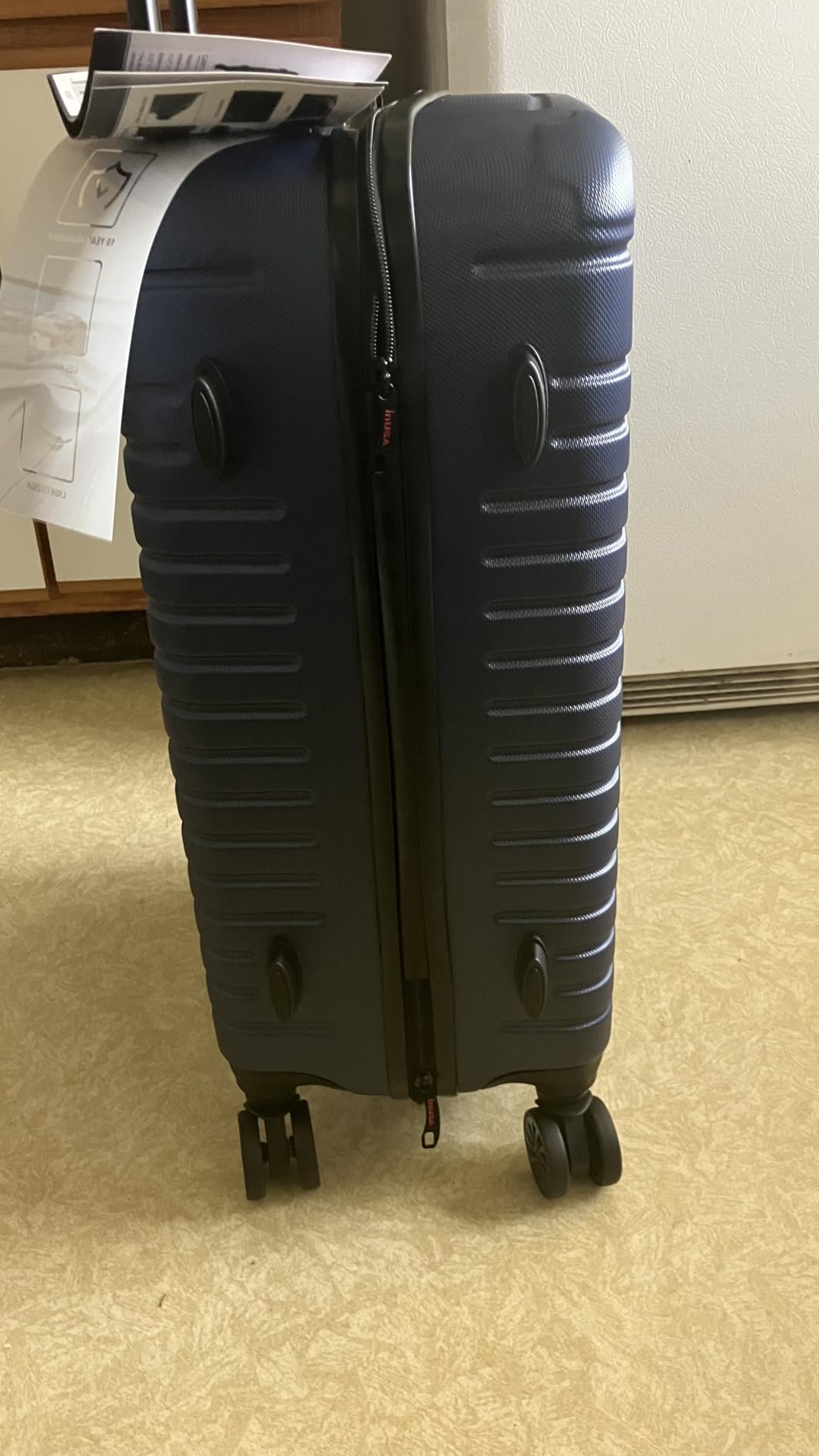 INCEPTION Luggage with Spinner Wheels | Durable Lightweight Hardside Suitcase, Travel Bag with Handle and Trolley, 28-Inch Large Checked Luggage | Blue customer photo 1