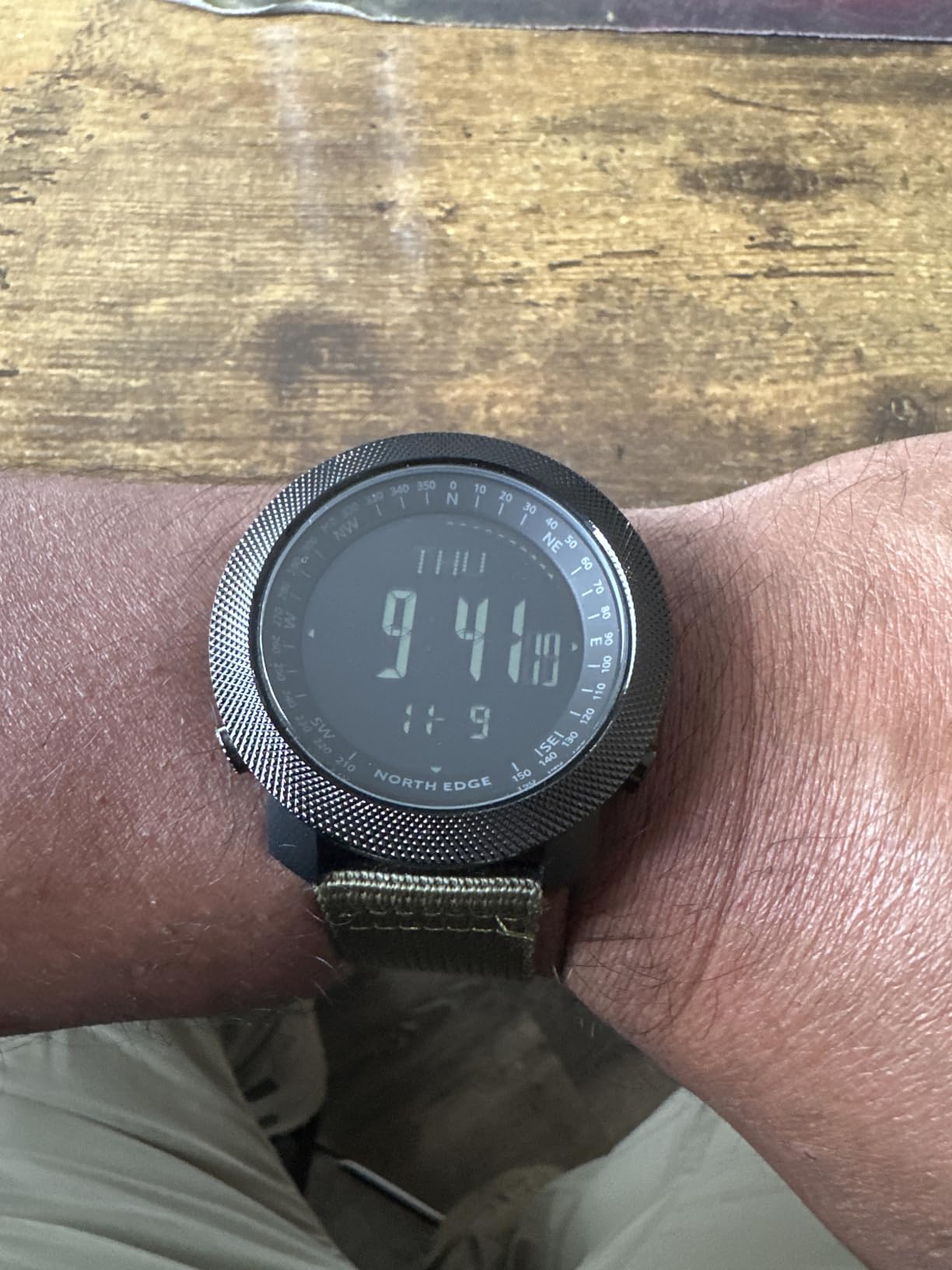 North Edge Apache Tactical Sports Watch for Men, Outdoor Survival Military Compass Rock Solid Digital Watch with Durable Band, Steps Tracker Pedometer Calories customer photo 2