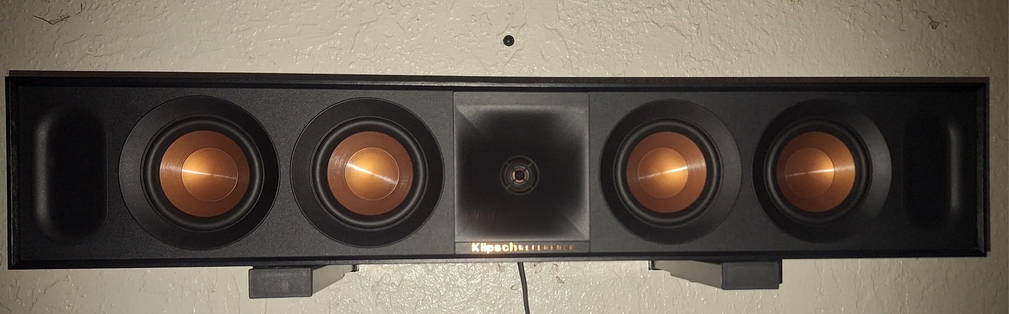 Klipsch Reference Next-Generation R-30C Horn-Loaded Center Channel Speakers for Crystal-Clear Home Theater Dialogue in Black customer photo 2