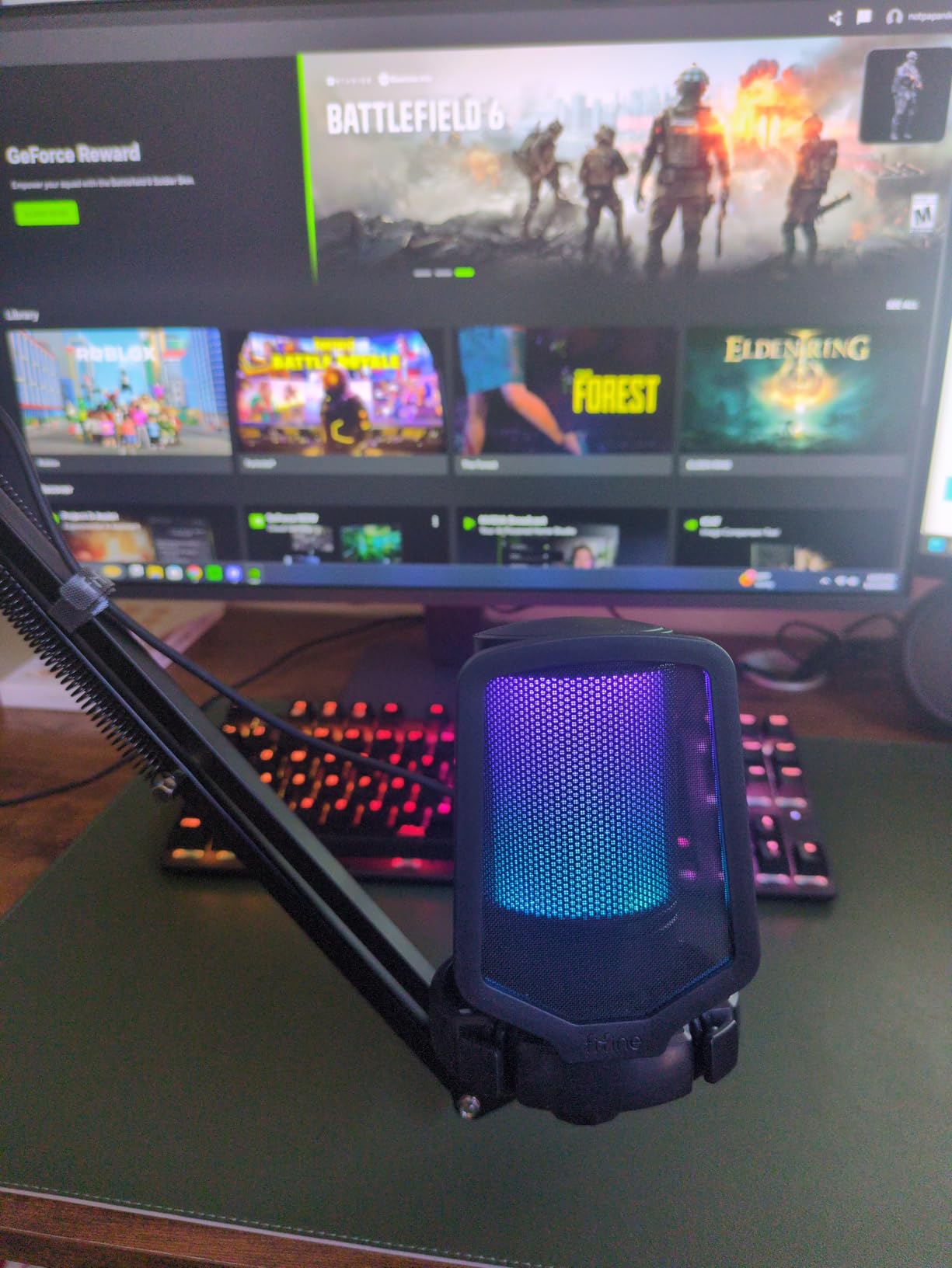 FIFINE AmpliGame A6T USB Gaming Microphone Kit, Condenser Mic for Streaming | Mute Button, RGB Indicator, Boom Arm, Gain Control, Pop Filter, Shock Mount, for PC PS4/5 Discord Twitch Podcasts YouTube customer photo 1