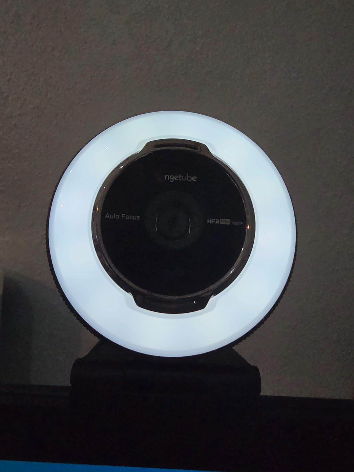 Angetube Streaming Webcam with Microphone, USB 1080P Web Cam w/Ring Light customer photo 2