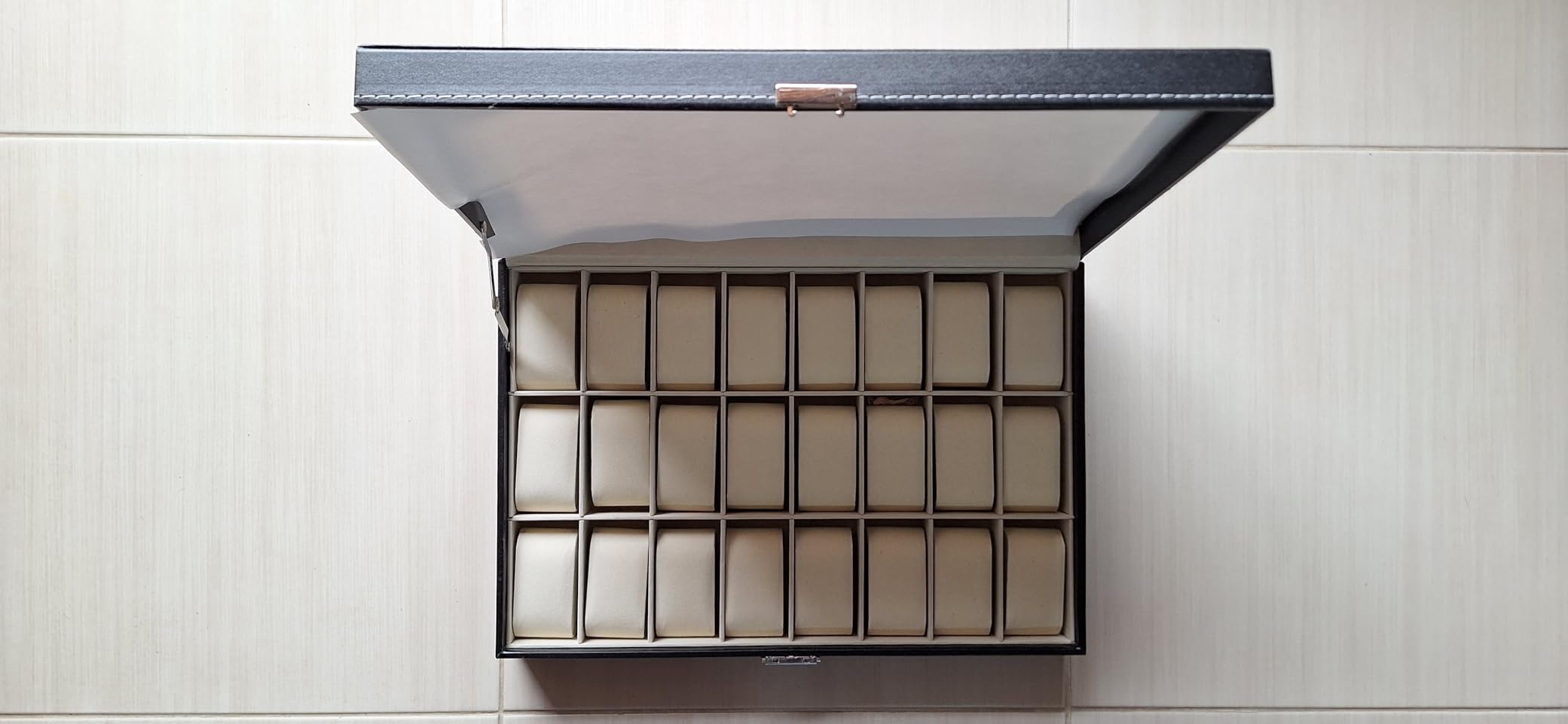 24 Slots Watch Box, Watch Display Organizer for Men Women customer photo 1