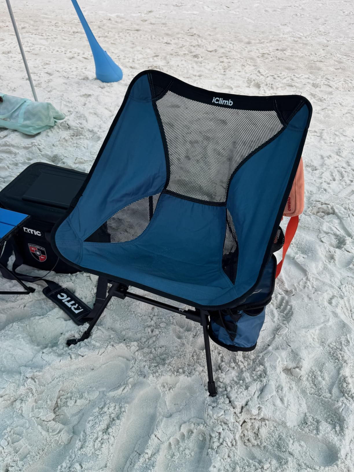 iClimb Ultralight Compact Folding Anti-Sinking Chair, Black customer photo 1