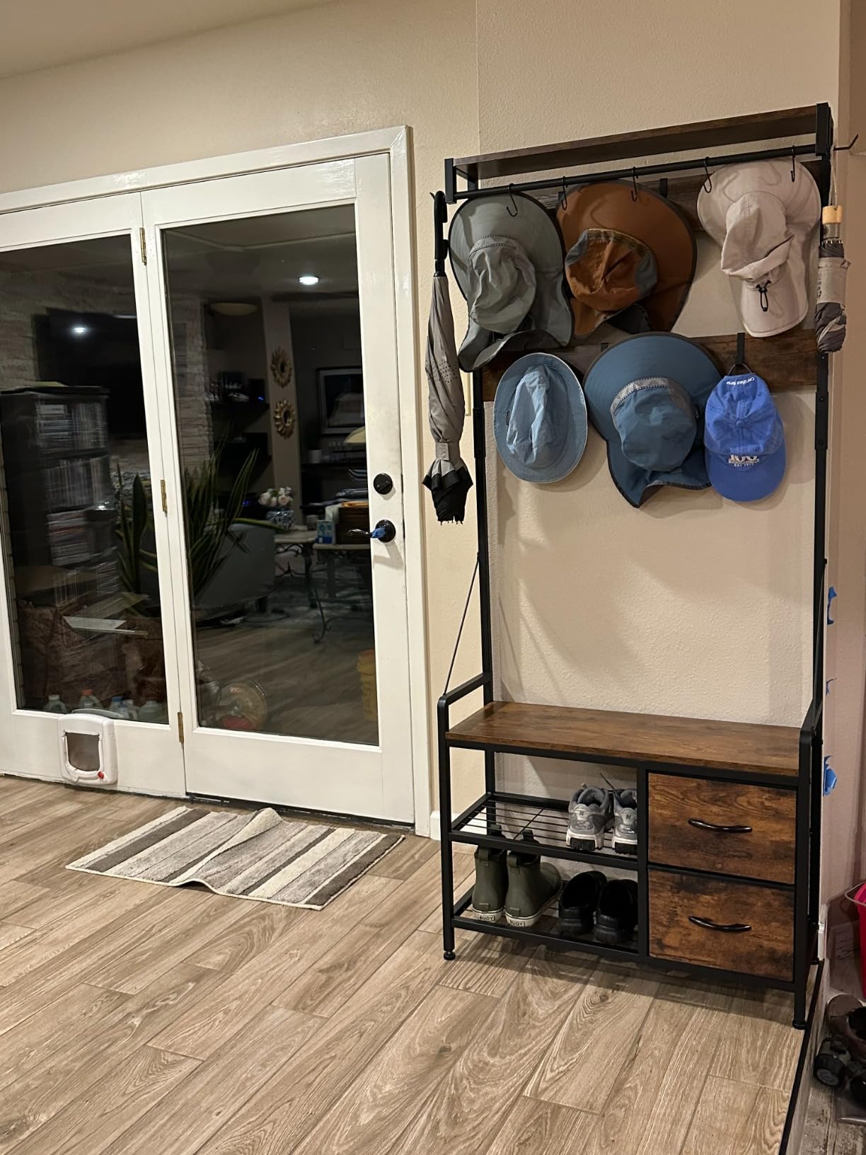 Lulive Hall Tree with Bench and Shoe Storage, 31.5