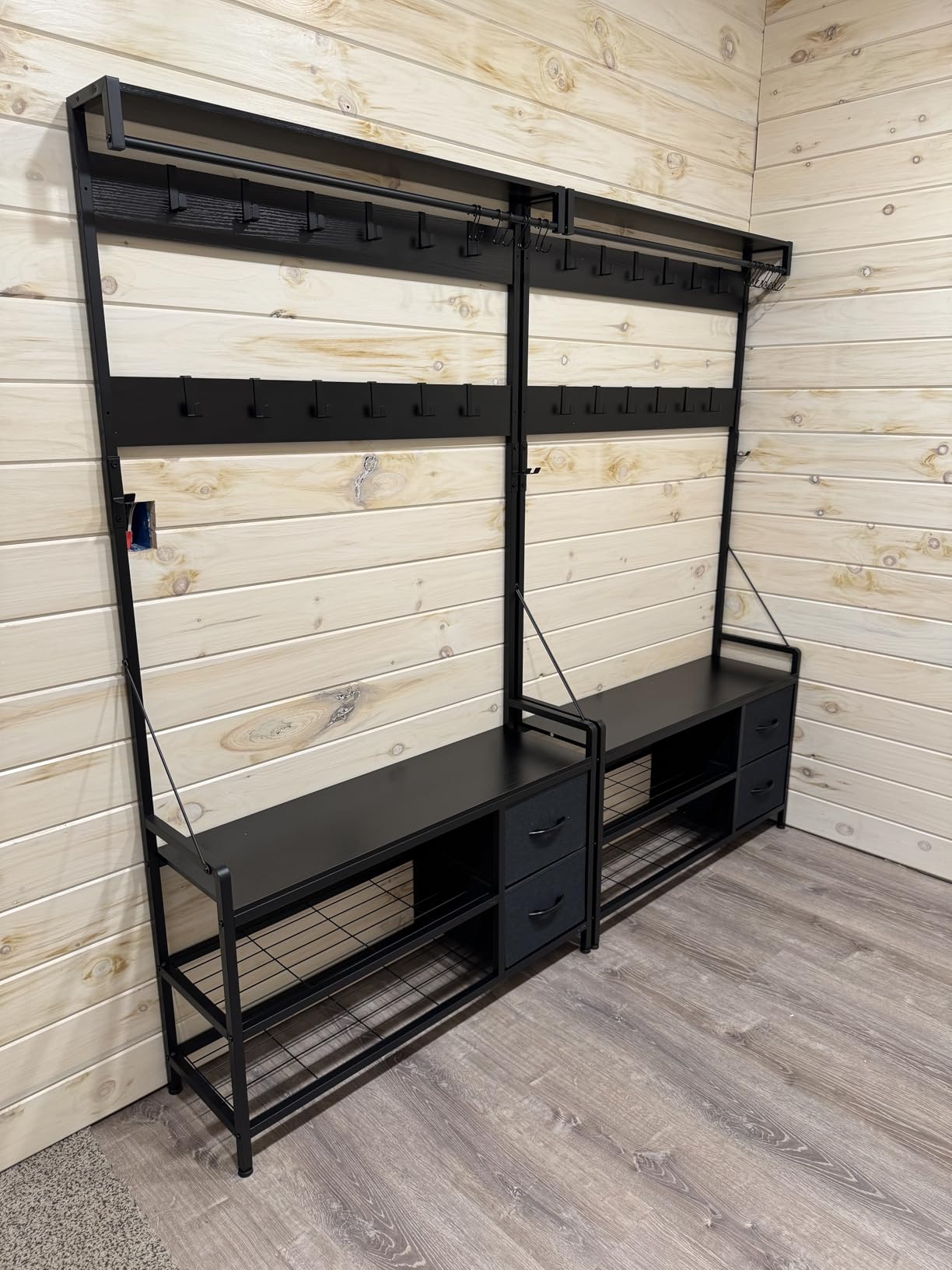 Lulive Hall Tree with Bench and Shoe Storage, 31.5