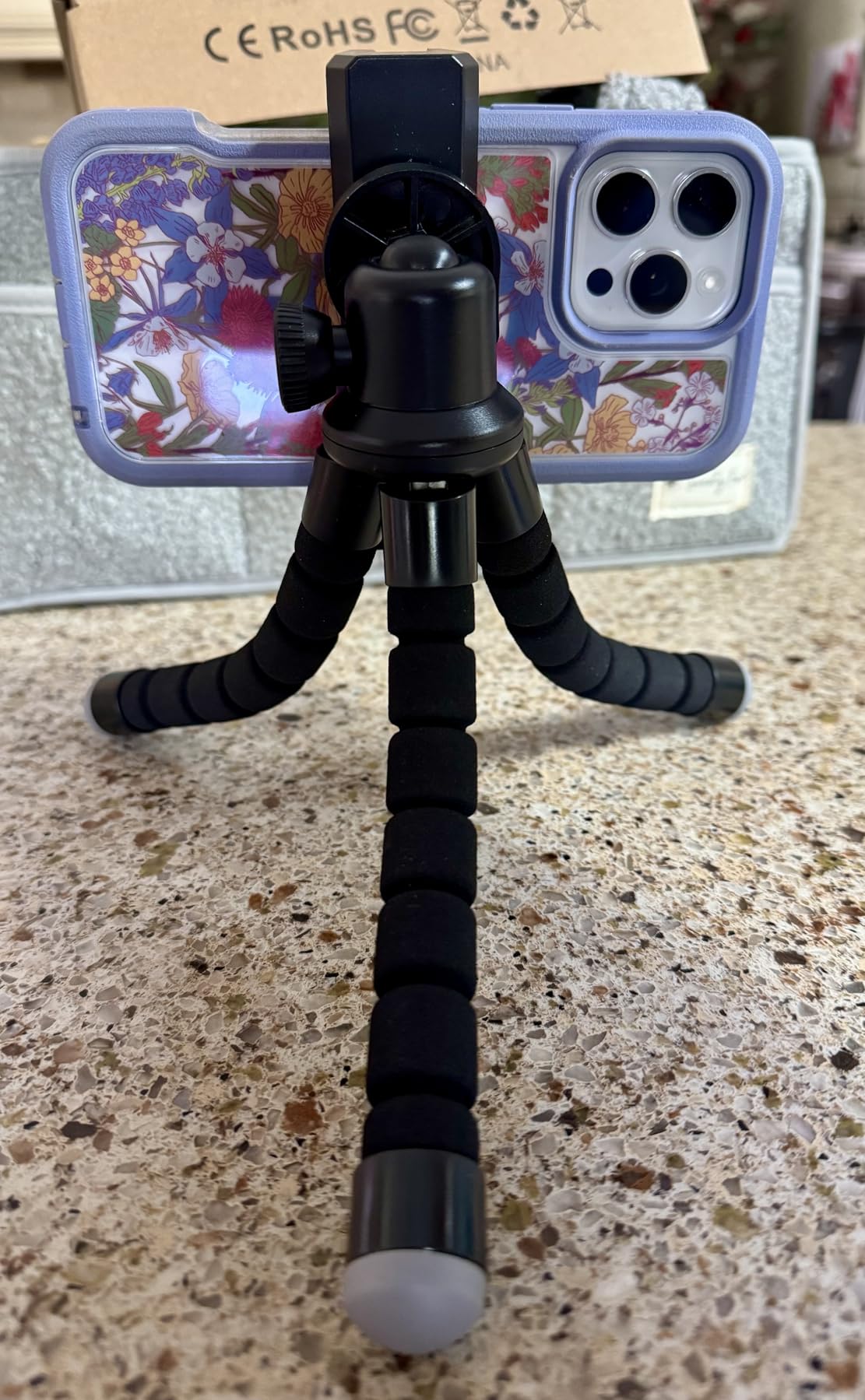 Aureday Phone Tripod, Flexible Tripod for iPhone and Android Cell Phone, Come with Wireless Remote and Clip for Video Recording/Vlogging/Selfie customer photo 1