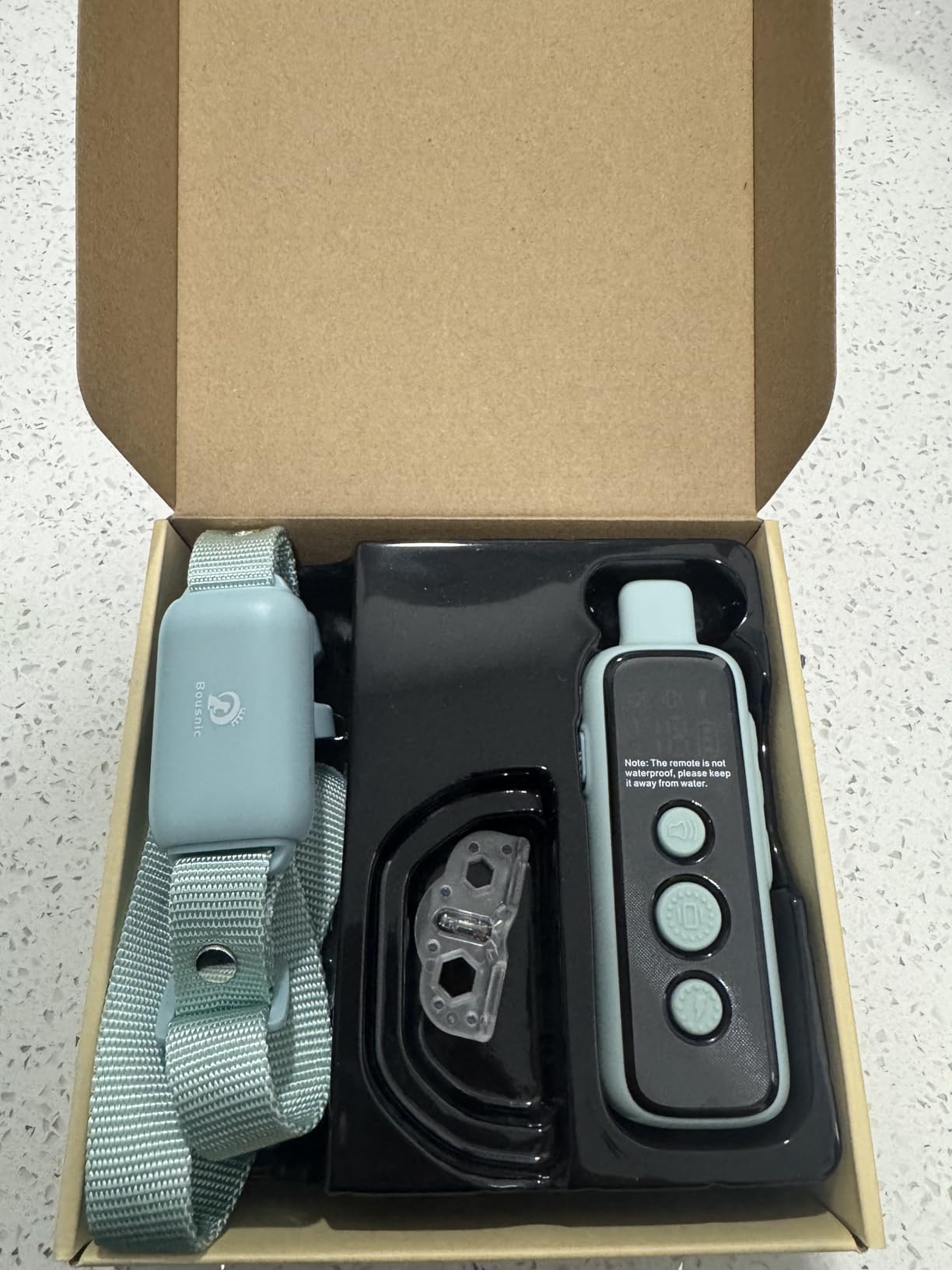 Bousnic Shock Collar for Dogs - Waterproof Rechargeable Dog Electric Training Collar with Remote for Small Medium Large Dogs with Beep, Vibration, Safe Shock Modes (8-120 Lbs) (Grey) customer photo 1