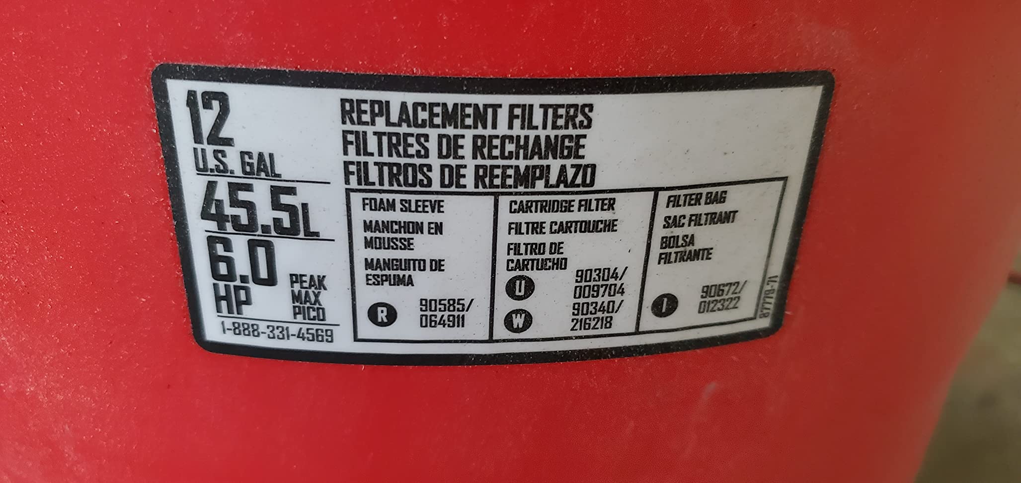 CRAFTSMAN CMXZVBE38776 Genuine 5-20 Gal. Fine Dust Wet Dry Vacuum Filter customer photo 2