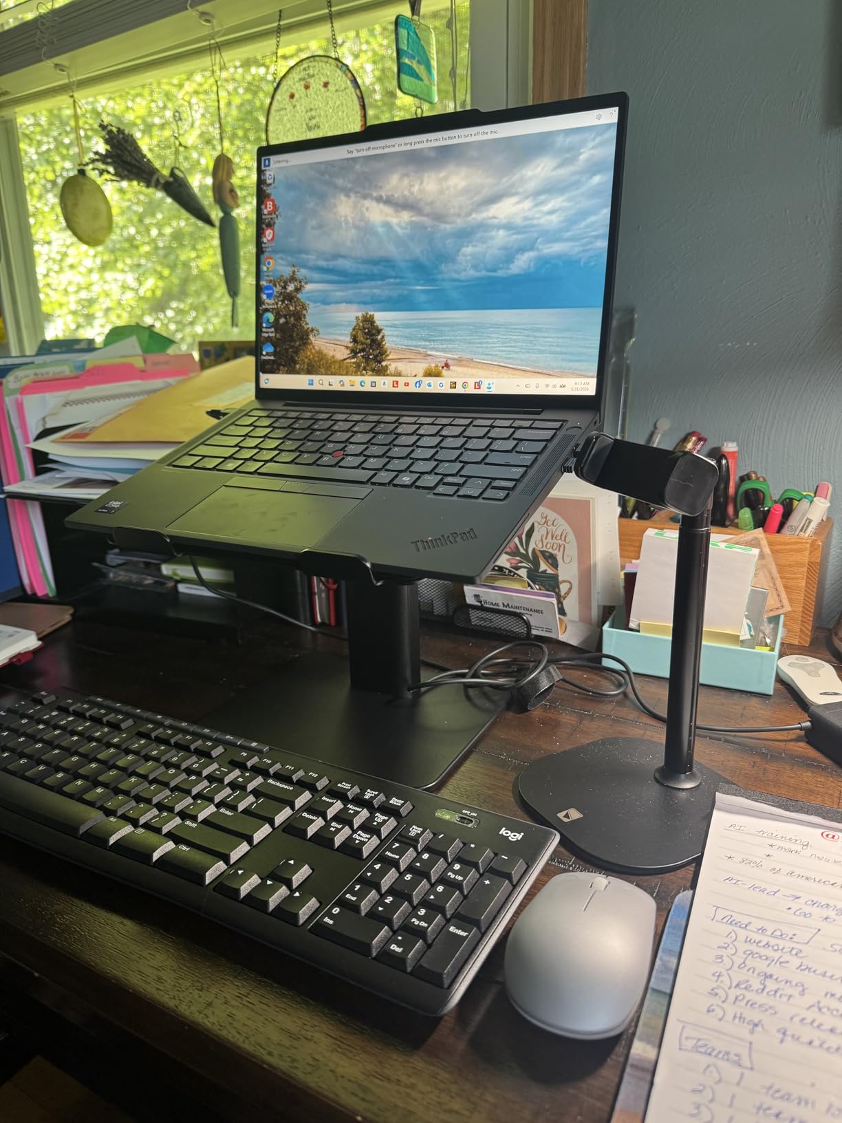 COOPER ChatStand Sturdy Cell Phone Holder, iPhone Stand for Desk, Recording customer photo 2