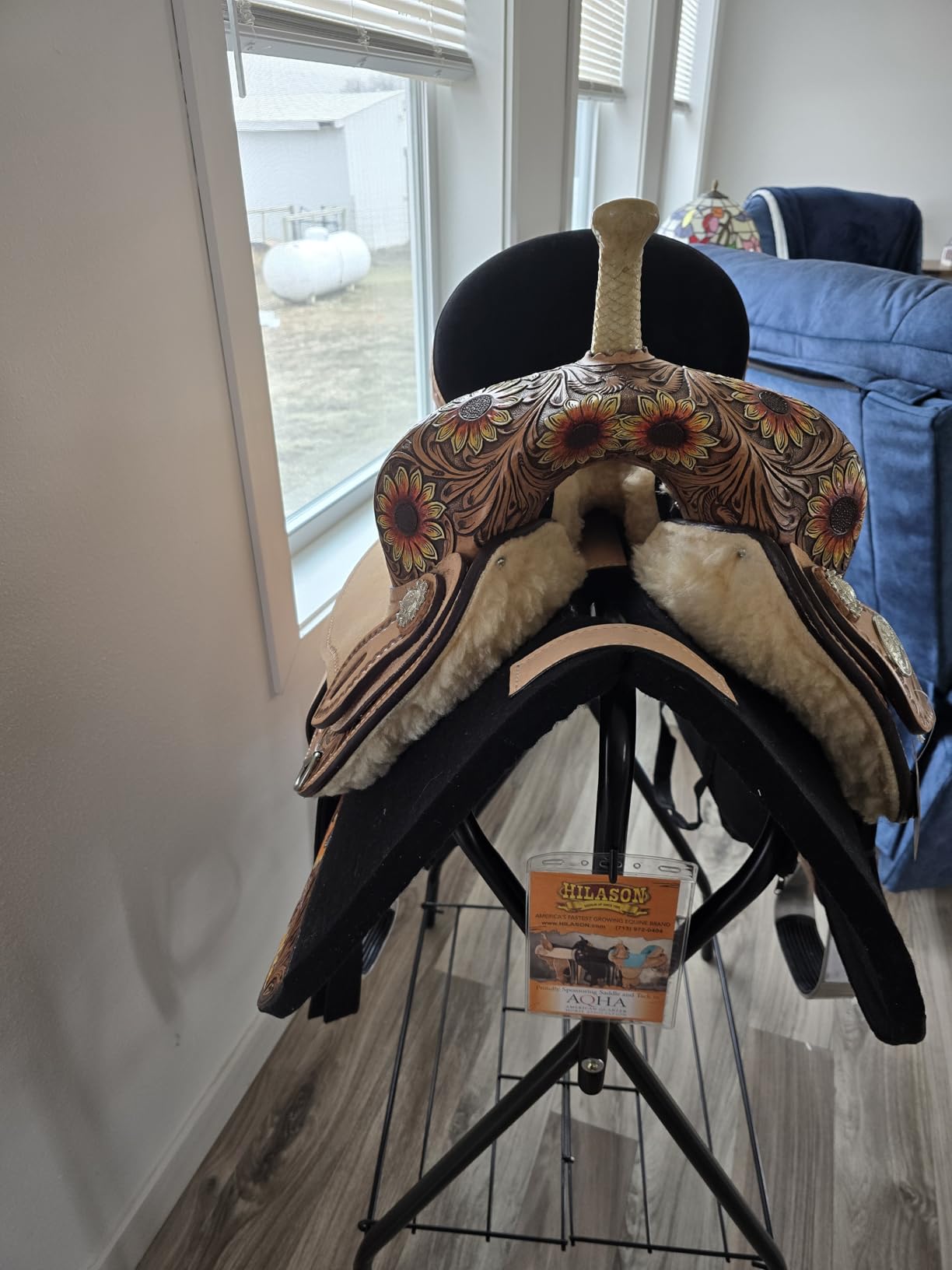 HILASON Flex Tree Western Horse Saddle Tan Leather Trail customer photo 1