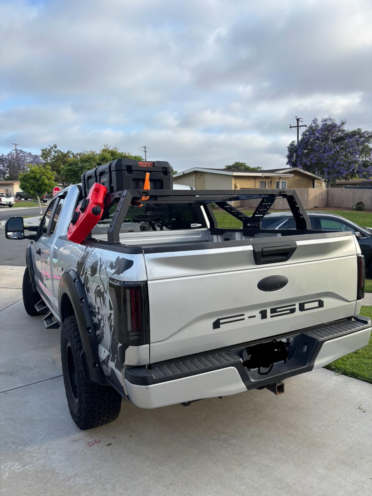 Tyger Auto Plate Style Overland Bed Rack for Full-Size Pickup Trucks | Compatible with Ram 1500 & HD, Ford F-Series, Silverado, Sierra, Titan & XD (see image for size chart) | TG-BK2U55637, Black customer photo 1