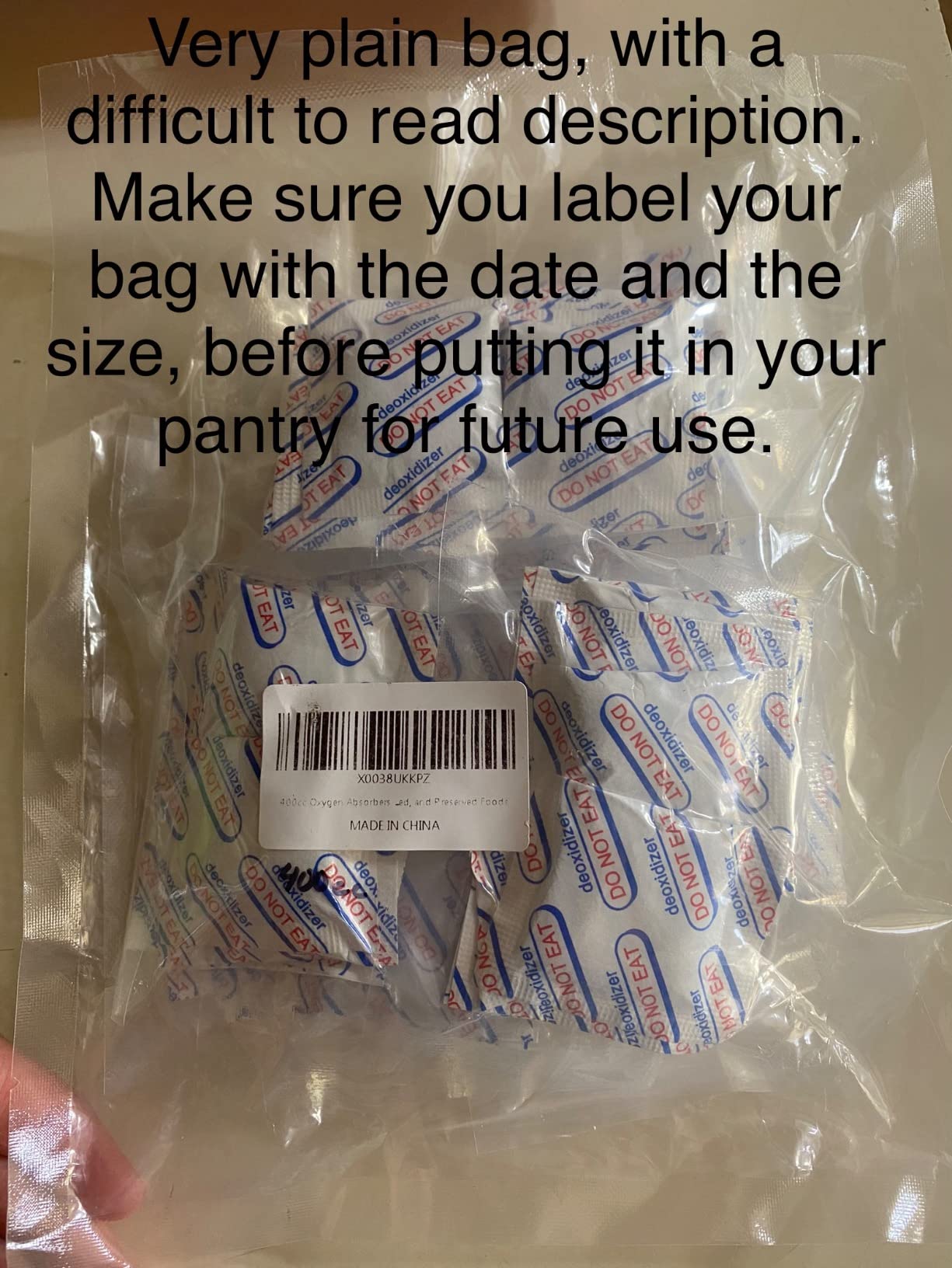 400cc Oxygen Absorbers for Food Storage - 100 Count (20x Packs of 5) - for Long Term Food Storage & Survival, Mylar Bags, Canning, Harvest Right Freeze Dryer, Dehydrated, and Preserved Foods customer photo 2