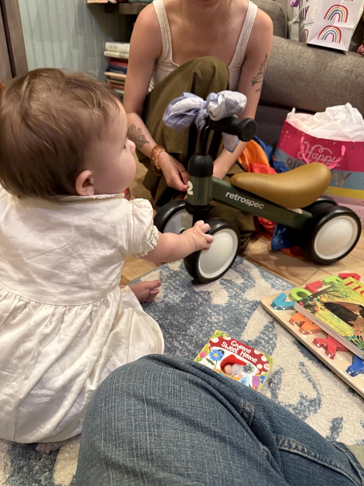 Retrospec Cricket Baby Balance Bike, 4-Wheel Ride-On Toy for Ages 12-24 Months - First Bike & Toddler Bike for 1 Year Old Boys & Girls, First Birthday Gift customer photo 2