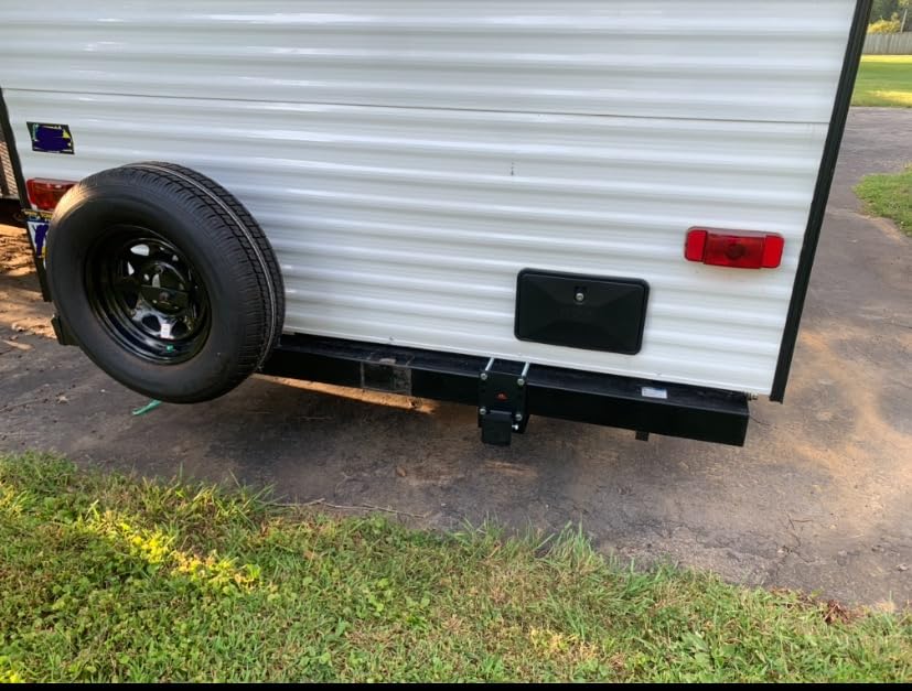 RV Bumper Hitch Receiver 2 inch Adapter for 2.5 inch to 4 inch Beams, Trailer Hitch Receiver, Fits for Cargo Carrier Bike Racks customer photo 1