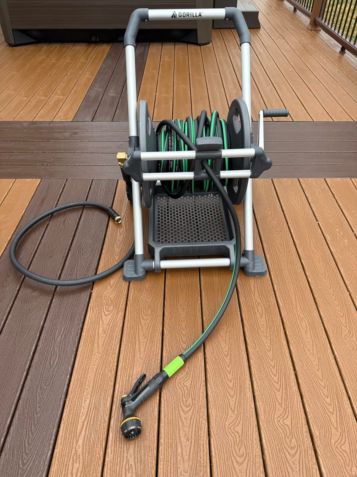 Gorilla Mobile Aluminum Garden Hose Reel, 225 Ft, Zero-Rust, No-Leak Brass customer photo 1