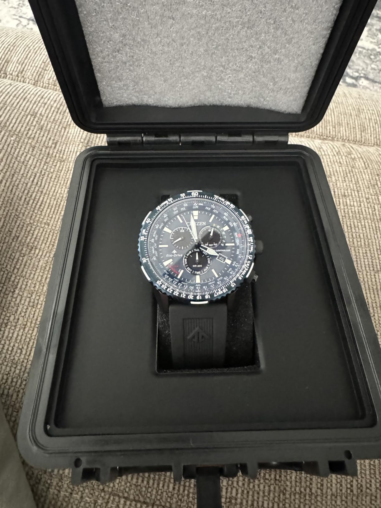 Citizen Eco-Drive Pilot Chronograph Watch with Atomic Timekeeping, 12/24HR, Power Reserve, Luminous Hands/Markers, Sapphire Crystal customer photo 2