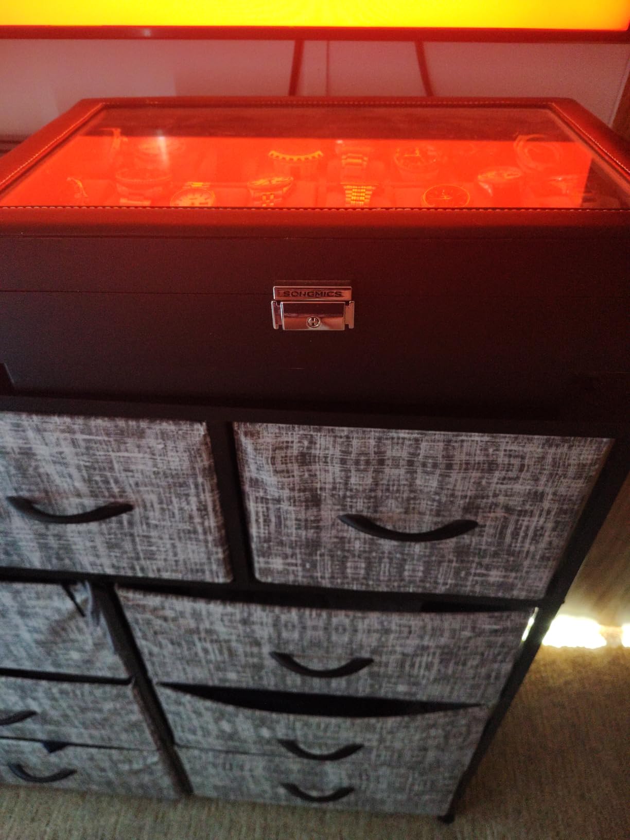 AMGSH Watch Box 24 Slots Watch Case | Elegant Portable Black Watch Collection Box customer photo 2