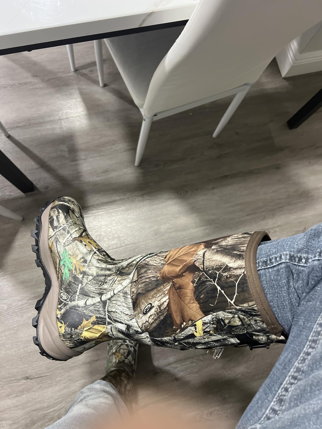 Obcursco Hunting Boots for Men, Waterproof Insulated 6mm Neoprene Rubber Boots for Hunting and Outdoor Activities (Camo) customer photo 2
