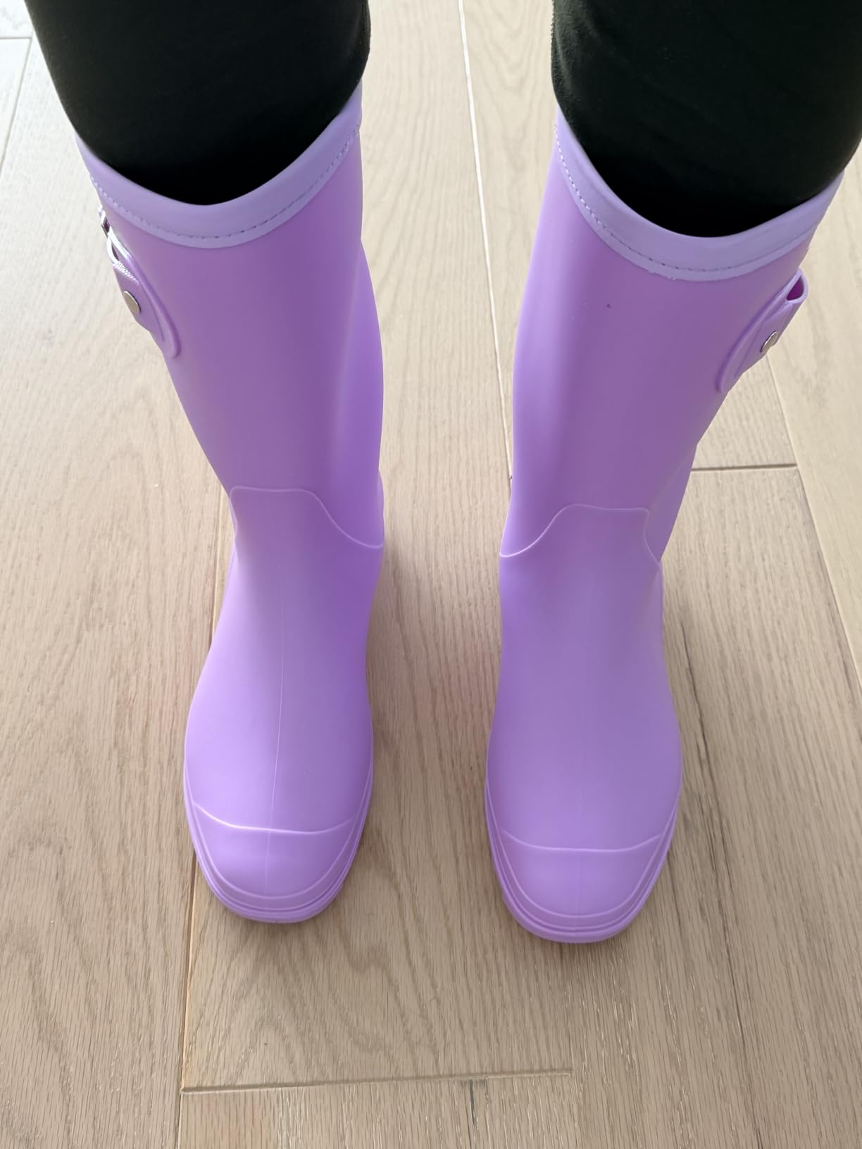 Women's Mid Calf Rain Boots Waterproof Fashion Garden Shoes Anti-slipping Rainboots For Women Comfortable Insole Light Rain Shoes customer photo 1