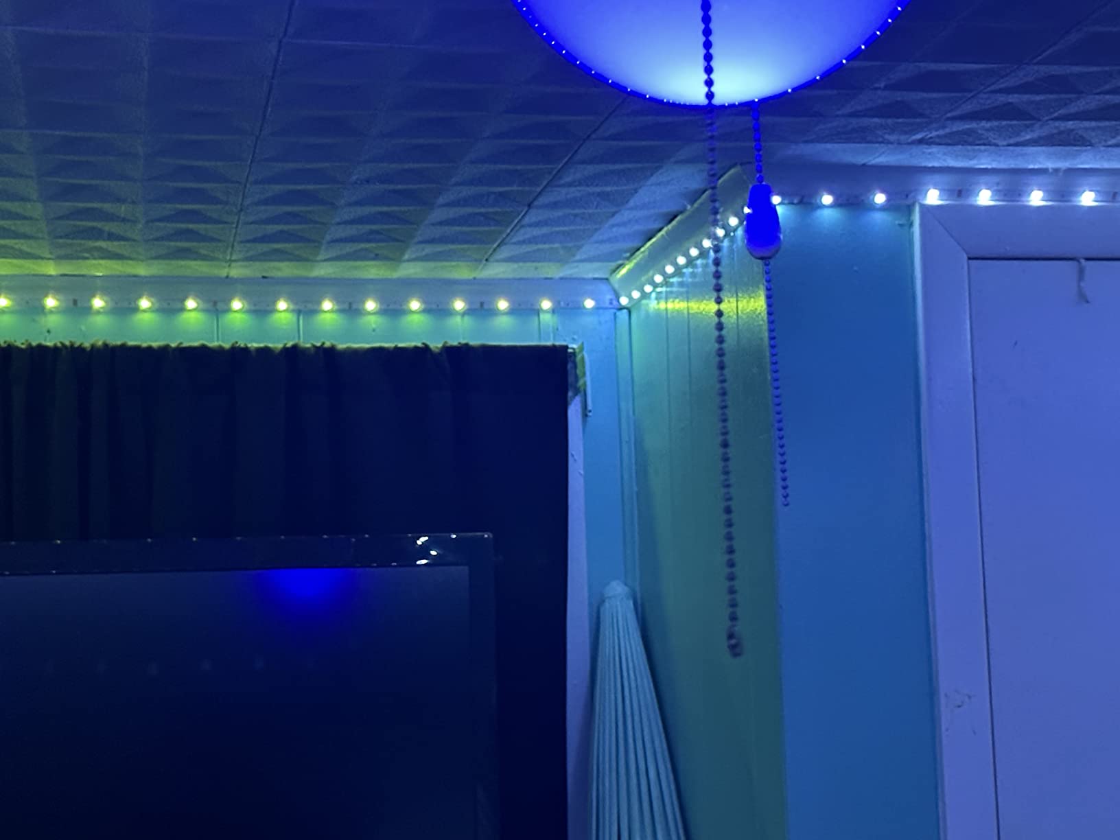 DAYBETTER Smart WiFi LED Strip Lights 150ft (3x50ft), RGB Color Changing, Alexa Google Voice Control, Music Sync, App Remote, Indoor Home Decor for Bedroom Gaming Room Party | Tuya App controlled with schedule. Works with Alexa and Google. Music sync, RGB color changing for bedroom, kitchen, party. customer photo 1