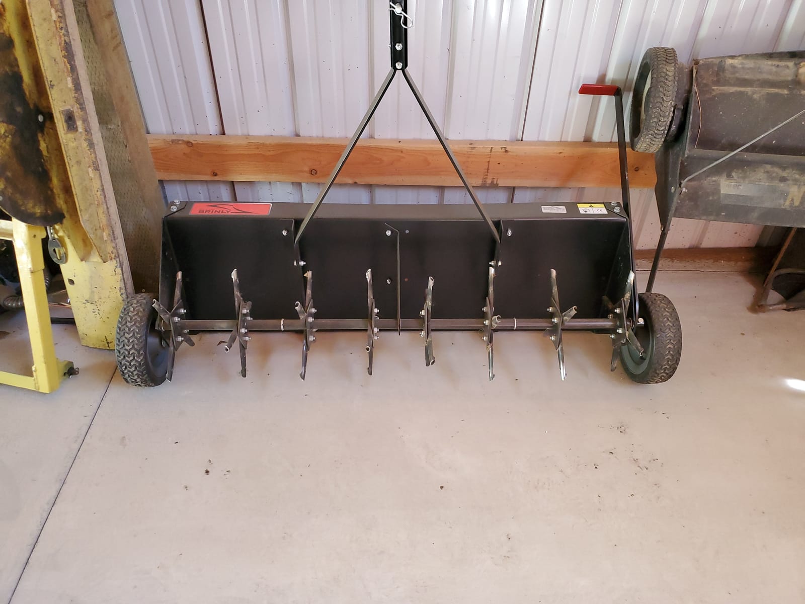 Brinly PA-482BH-A2 Tow Behind Plug Aerator with Universal Hitch, 48