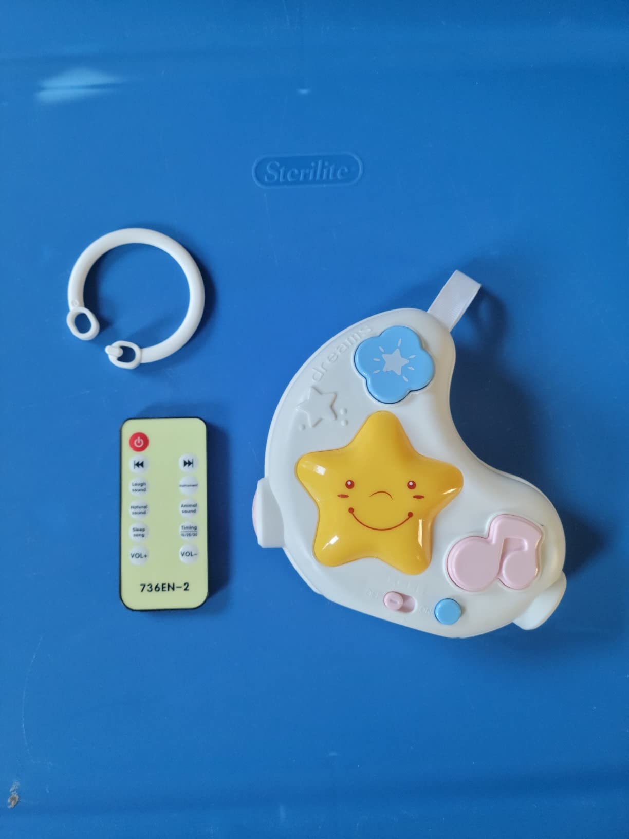 cxjoigxi White Noise Machine and Baby Soother with Remote, 108 Lullaby Music, Soothing Sounds and Night Light for Newborn Nursery Sleeping, Musical Crib Toy, Portable Baby Sound Machine for Travel customer photo 1