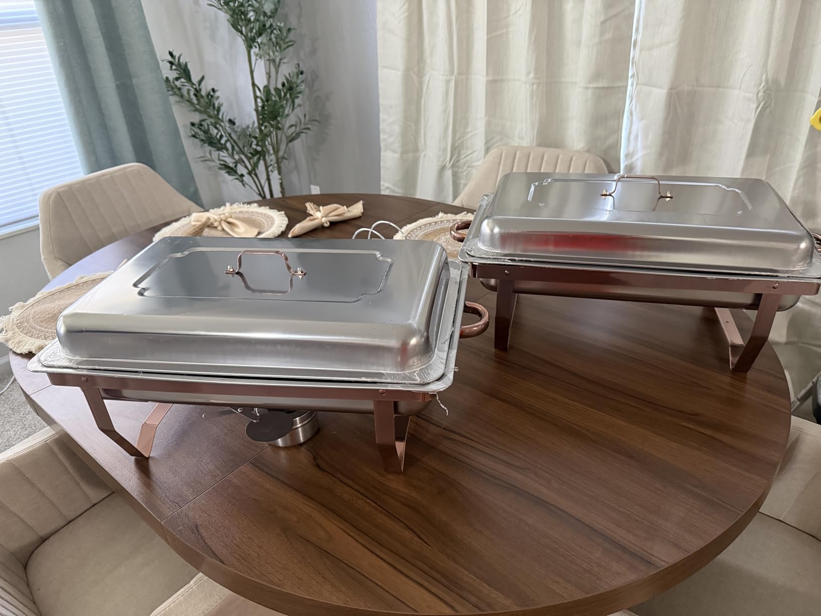 IMACONE Rectangular Chafing Dish Buffet Sets of 4, 8QT customer photo 2