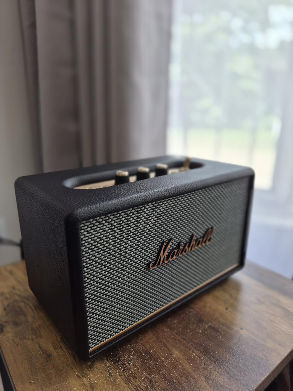 Marshall Acton III Bluetooth Home Speaker - Loud Stereo Sound with Bass and Treble Controls | Plug-in Powered | 3.5mm Aux Input - Black customer photo 1