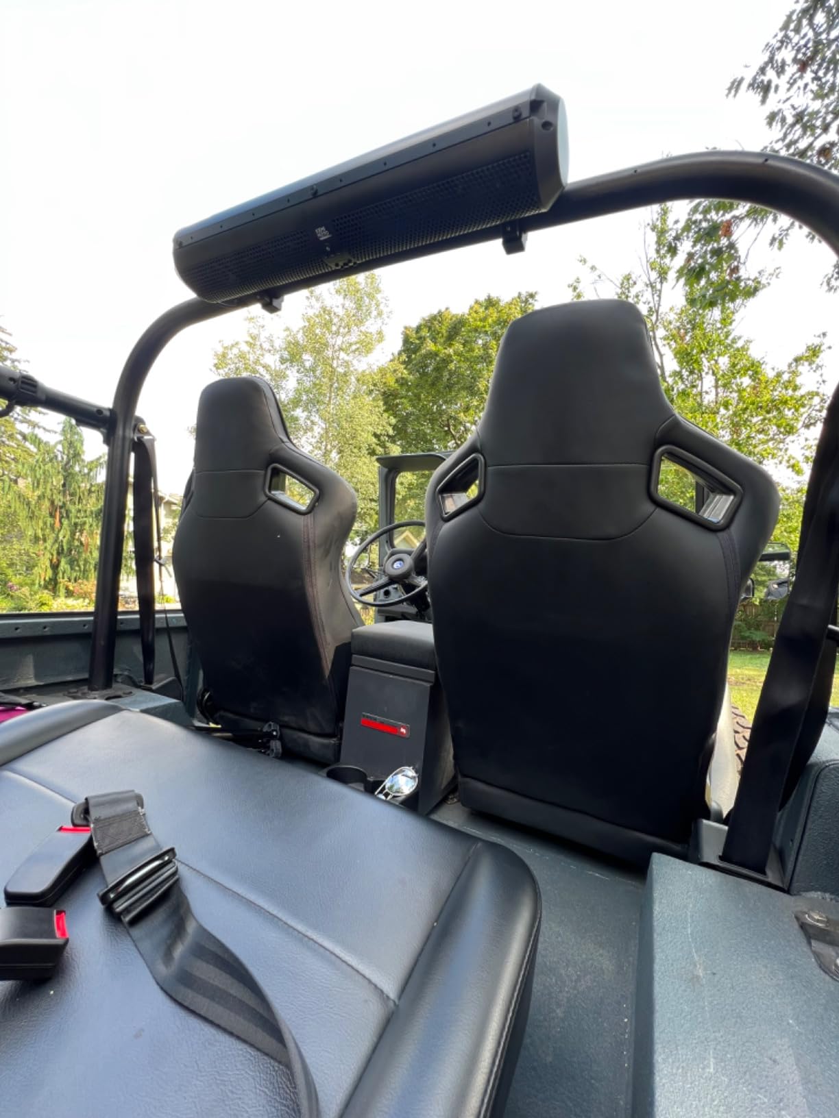 KEMIMOTO UTV Sound Bar 28 Inch ATV Soundbar 4X Subwoofers 2X Tweeters BT-V5.0 Golf Cart Sound Bar Compatible with Polaris RZR Can-Am Defender X3 CFMOTO ZFORCE, for 1.56