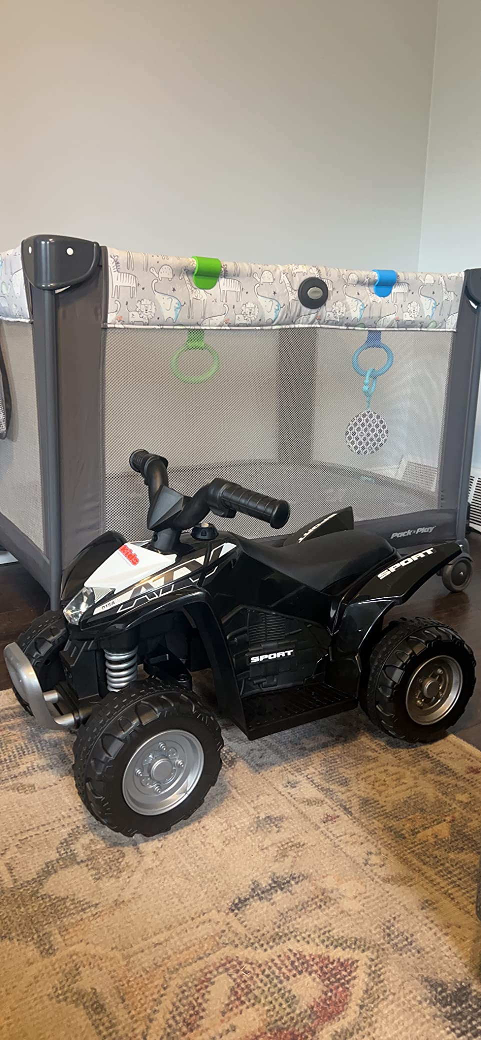 OLAKIDS Kids Ride On ATV, 6V Electric Vehicle for Toddlers, 4 Wheeler Battery Powered Motorized Quad Toy Car for Boys Girls with LED Lights, Horn (Garnet) customer photo 1