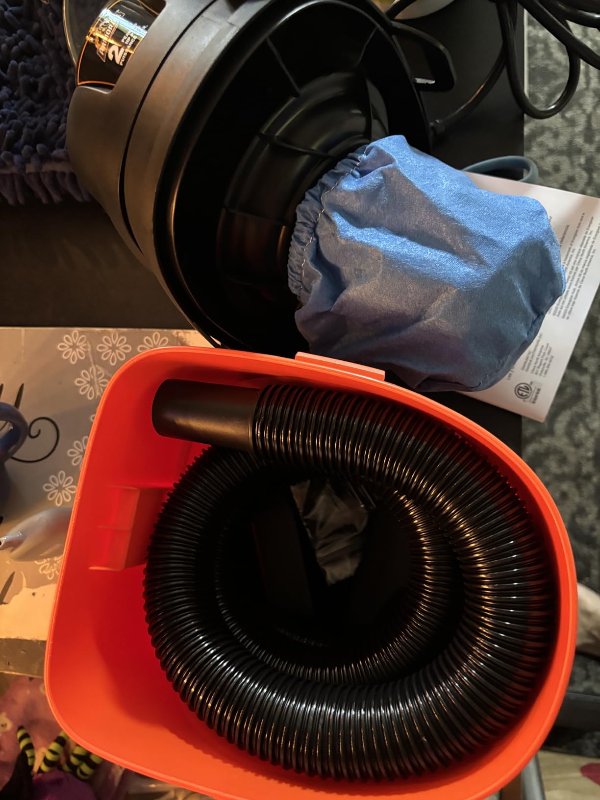 Armor All® AA155 1.5-Gallon 2 Peak HP Portable Wet/Dry Vacuum, Orange customer photo 1